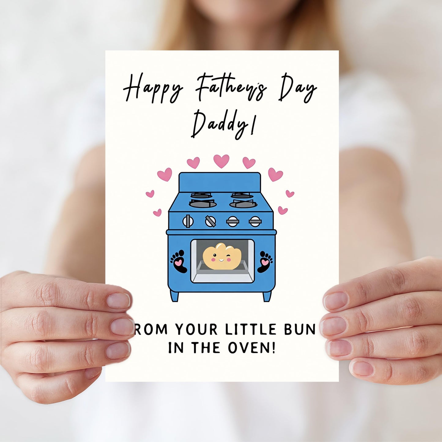 Funny Fathers Day Card for Dad, Father's Day Cards Gifts Decorations from Daughter Son, Happy Fathers Day Card from Cat, Cute Cat Dad Father's Day Decorations Gifts BST220