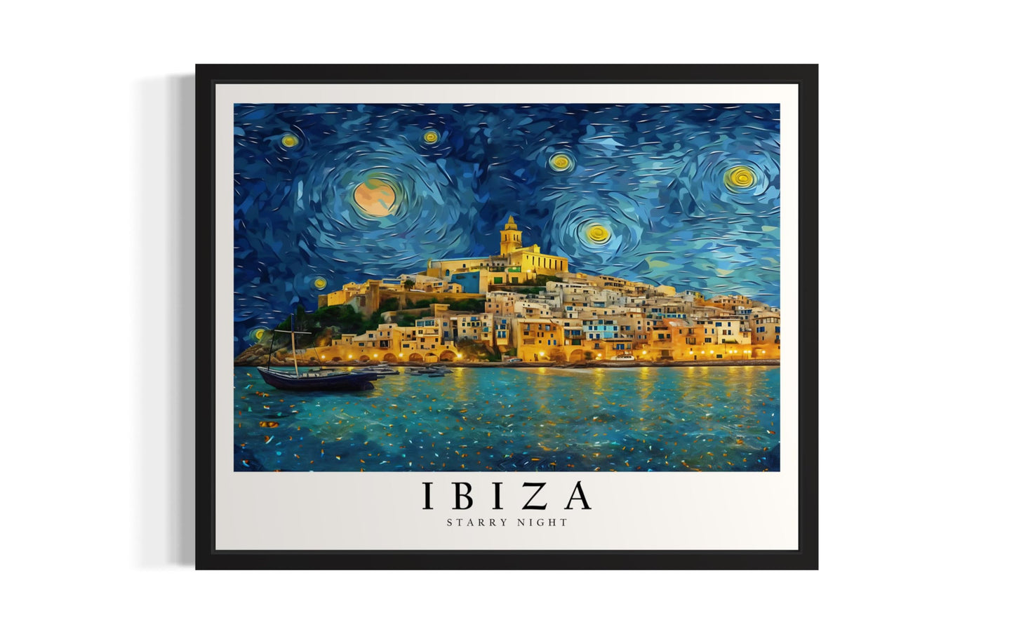 Eiffel Tower Art Print Poster, Van Gogh Starry Night Theme Wall art Painting Decor, Art Home City Artwork For Bedroom, Bathroom, Living Room 81 (Eiffel Tower, 14"L x 11"W, Unframed) BST220