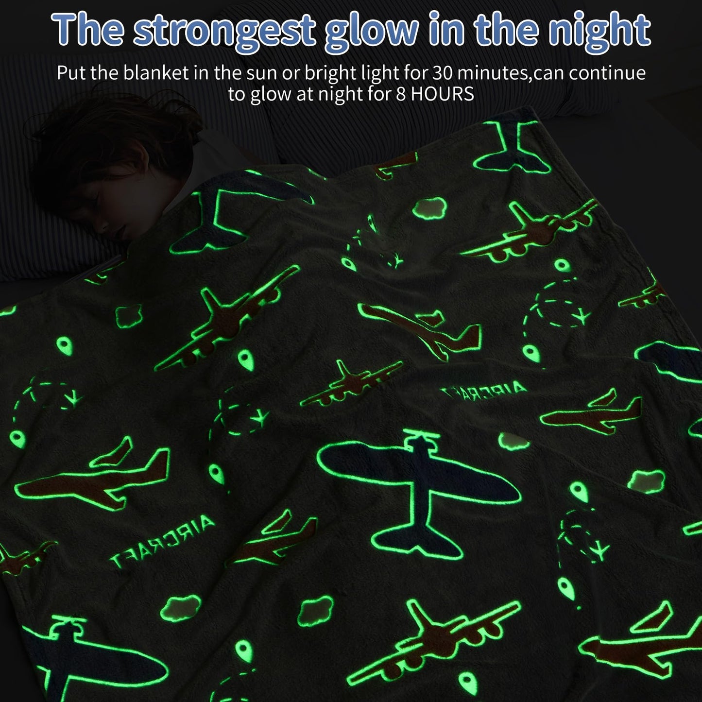 SALIMAH Glow in The Dark Blanket Unicorns Gifts for Girls, Toys for Girls Age 2 3 4 5 6 7 8 9 10 Year Old, Soft Kids Blankets Gifts for Grandkids Teens for Christmas Birthday, 50"x60" BST202