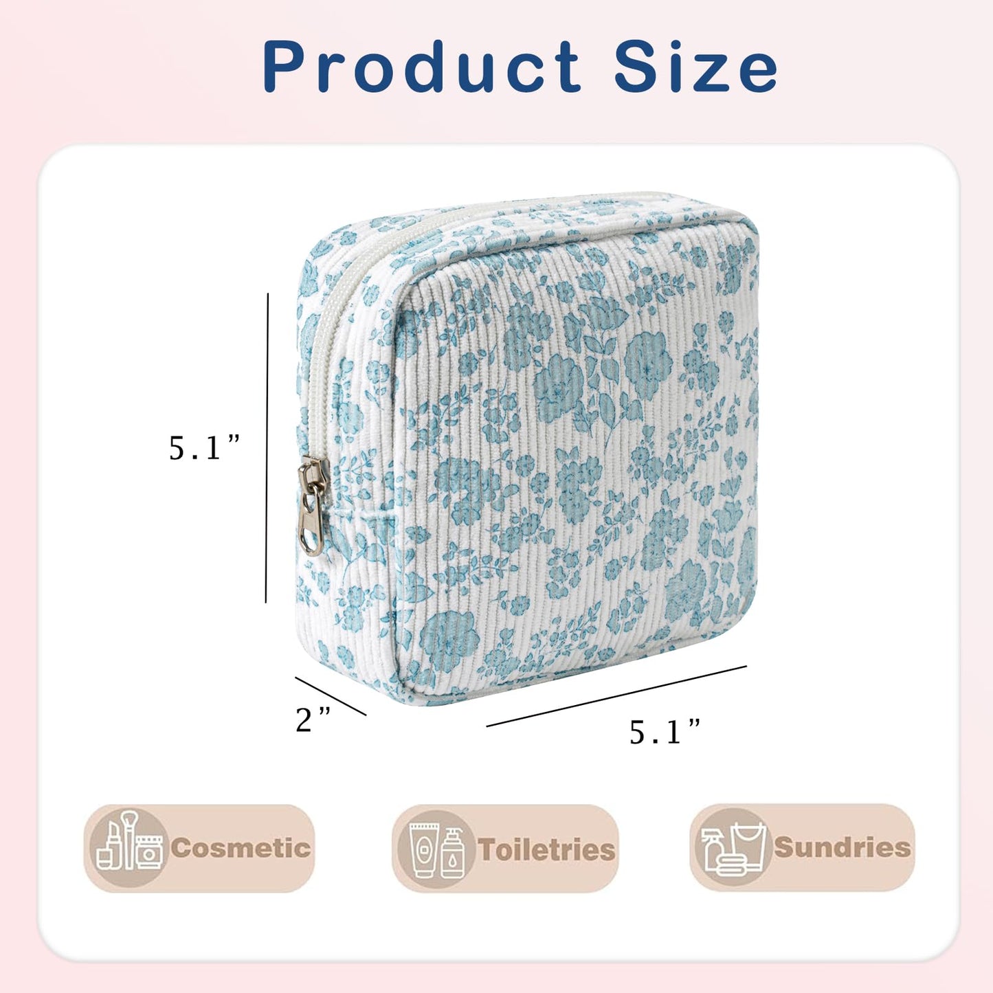 uekeboag Cute Small Corduroy Zipper Makeup Bag, Mini Coquette Aesthetic Pouch with Bear Pattern for for Purse,Key Pocket Lipstick Bag Card Holder Data Cable Organizer (12Hot Pink) BST220