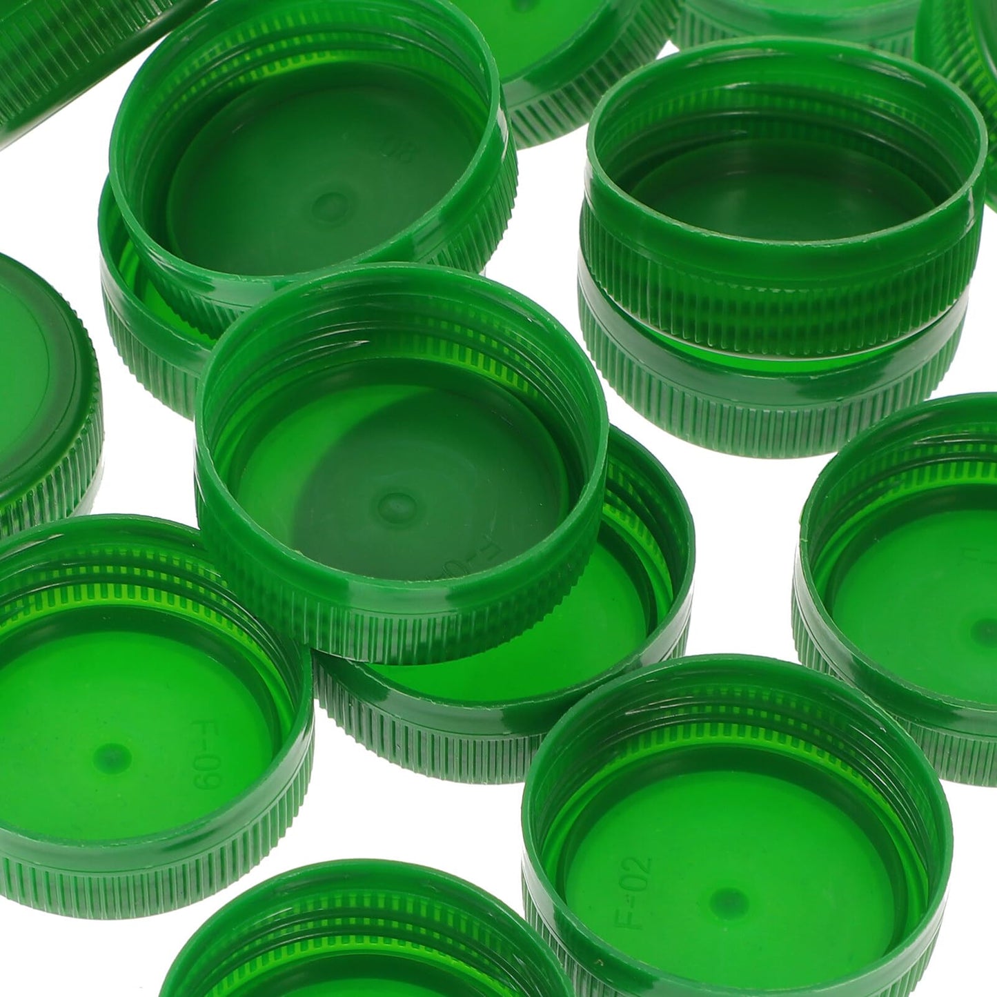 100Pack White Plastic Bottle Caps, 38mm (1.53") Replacement Lids, Leak-Free Screw-on Caps for Juice, Milk, Water Bottles Tops and Diy Crafts BST202