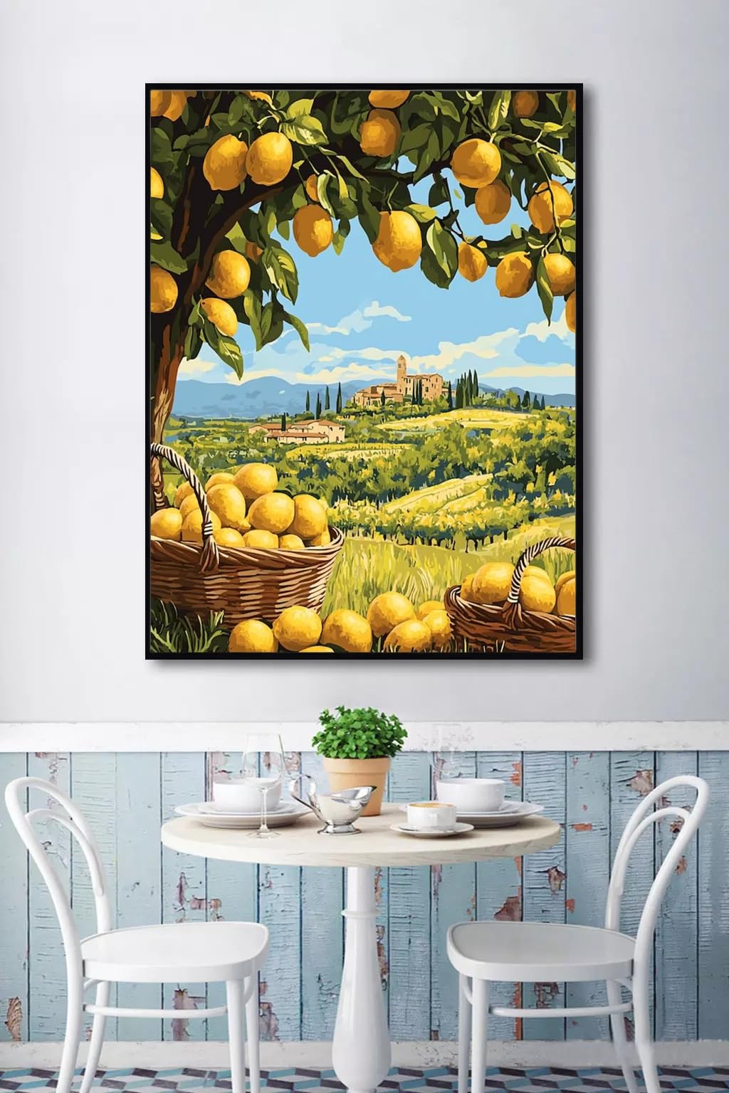 5DDIYART Paint by Numbers for Adults Beginner,Citrus Lemon Fruit Paint by Number Kits on Canvas Without Framed,Paint by Easy Acrylic Painting Home Wall Decor 16x20inch BST220