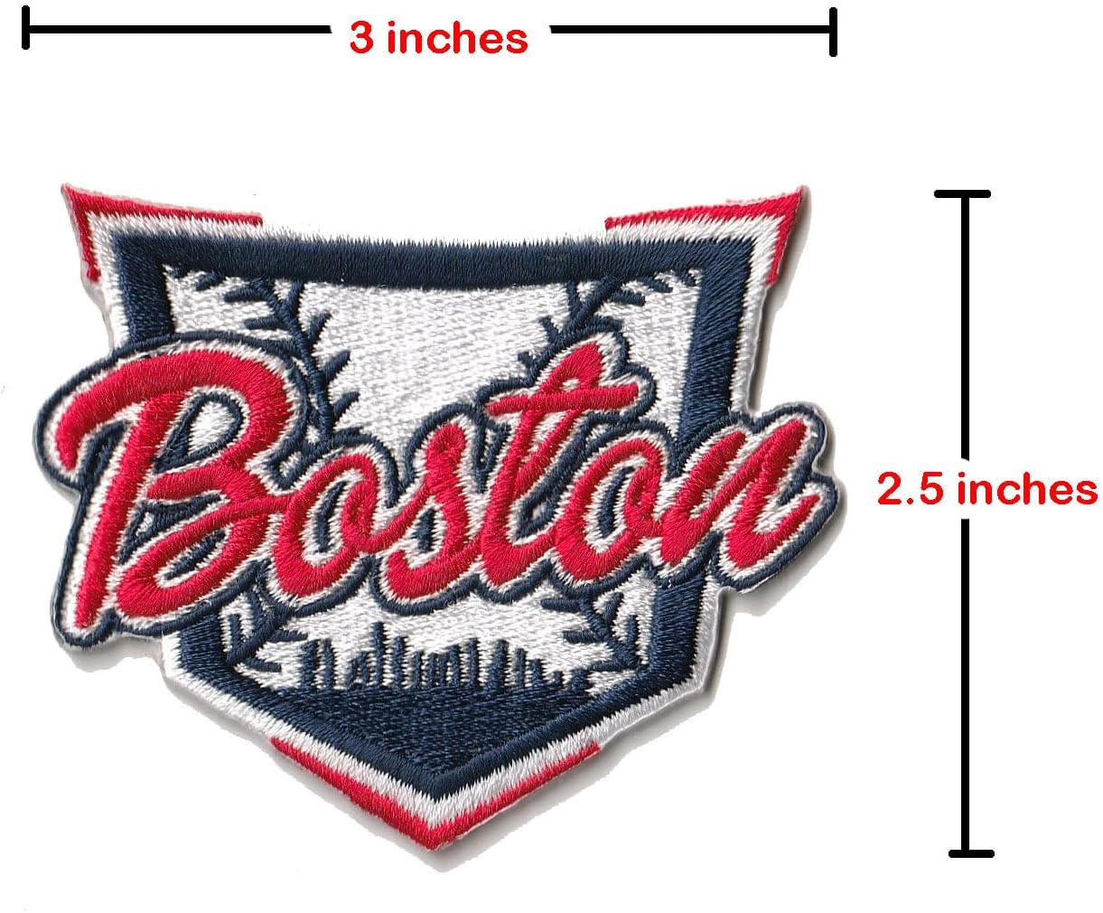 MJshop29 Baseball Fan City of Boston Fan Favorite Team Iron On Patches for Clothing Backpacks Jeans Motorcycle Patch Sew On Custom Jackets Hats Tactical Bags, Blue BST220
