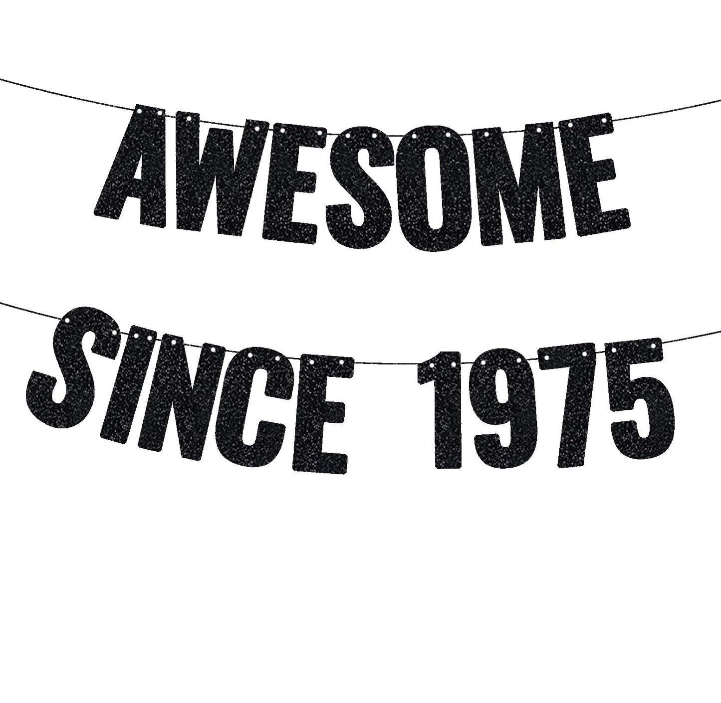 Awesome Since 1995 Banner, 30th Birthday Decorations Banner for Women Men BLACK Glitter Birthday Party Decor Sign Funny 30 Bday Party Supplies 30th Party Decoration WN420