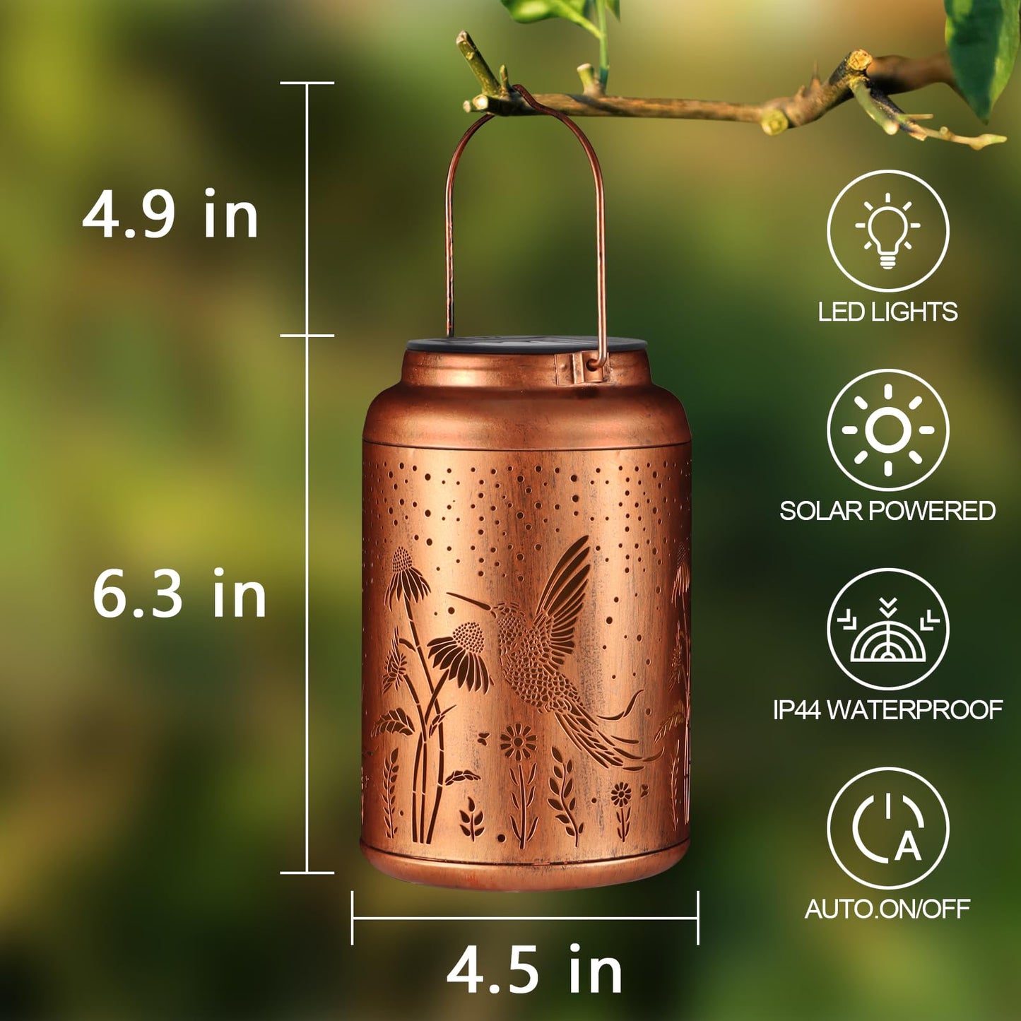 2 Pack Solar Lanterns Outdoor Waterproof N30