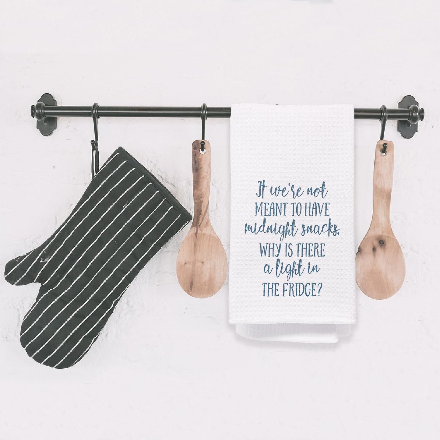 Bon Appetite Modern Kitchen Towels, Farmhouse French Dish Tea Towels for Kitchen, Gifts for Cooking Lovers Decorative Hand Towels, 16x24 Inch WN420