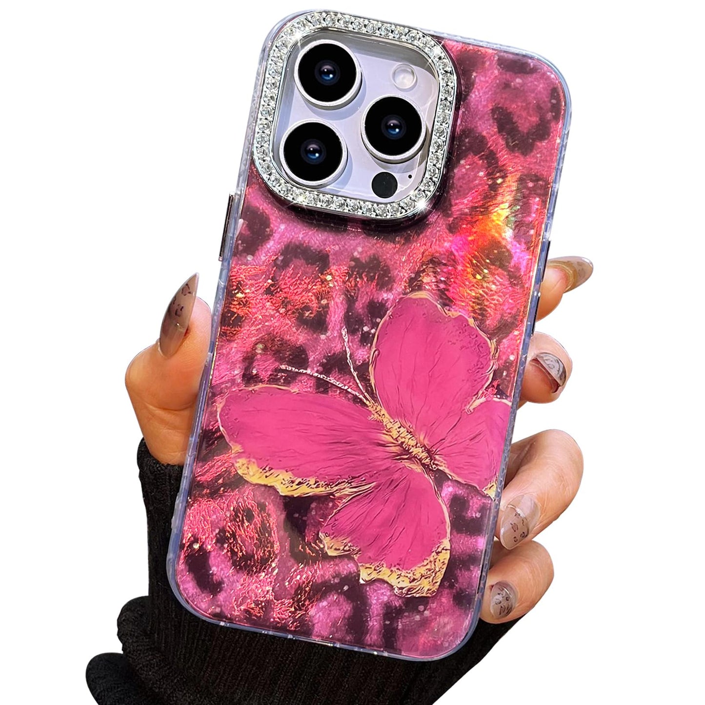 I-MGAE-IN-AR Compact Case for iPhone 16 Holographic Cloud Design,Cute Trendy Soft Slim TPU Shockproof Protective Phone Cases Cover for Women Girls Aesthetic Glitter WN420