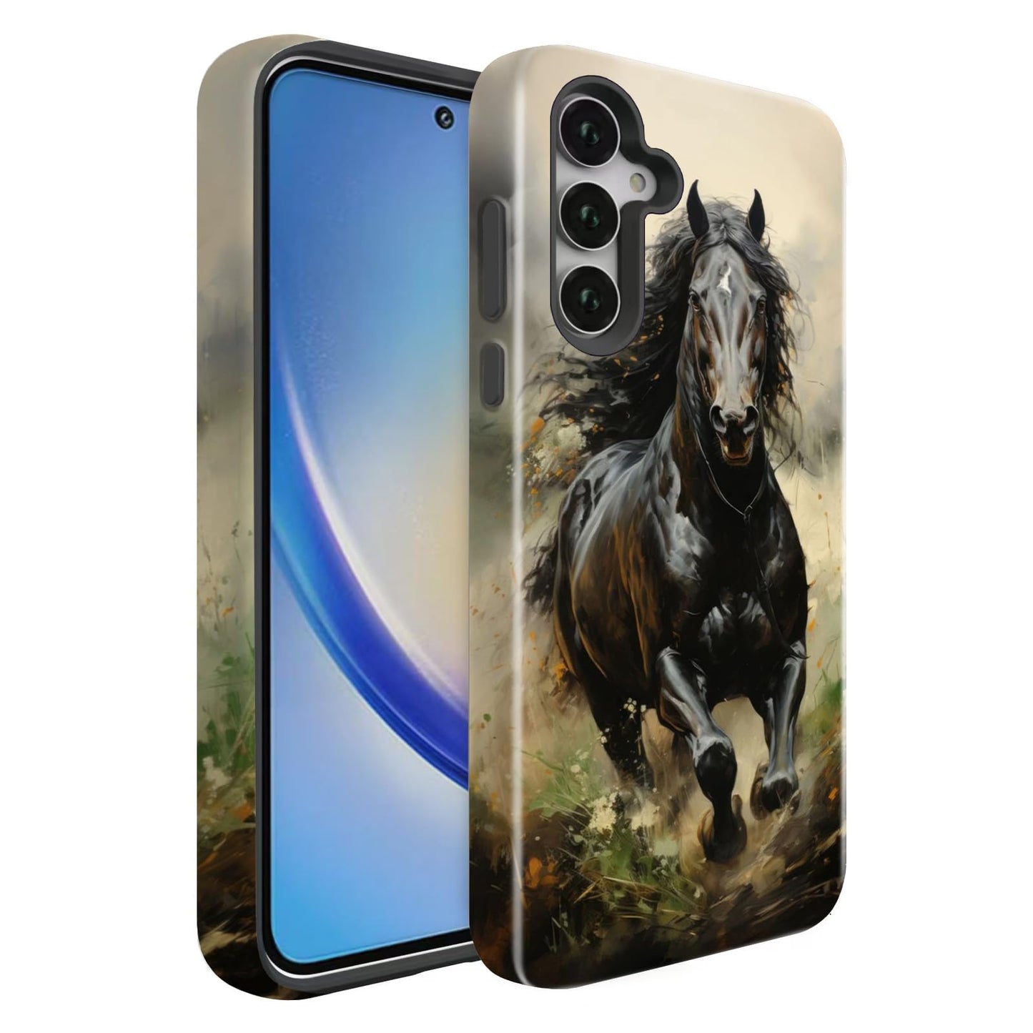 Compatible for Samsung Galaxy A15 5G Case, Dual Layer Heavy Duty 2 in 1 Shockproof Protective Phone Case,Burnt Wood American Flag WN420