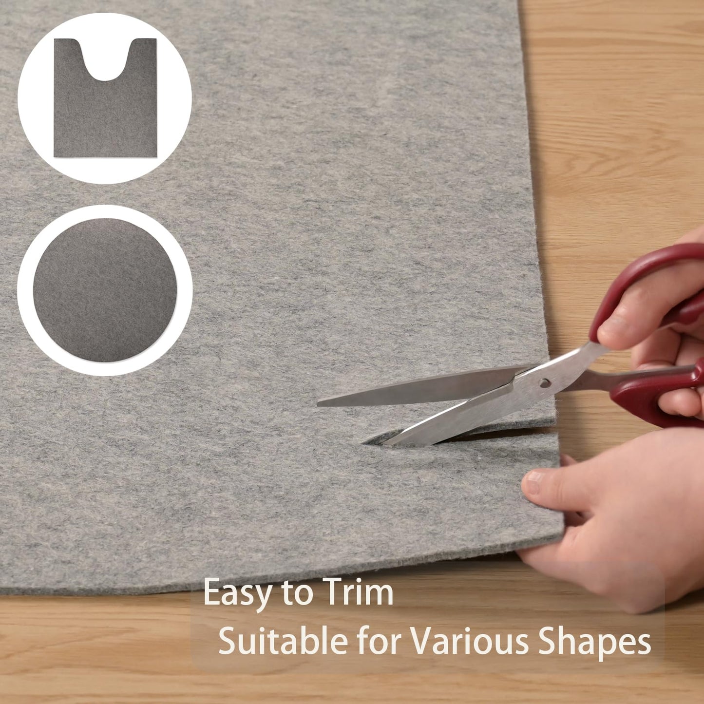 QJHOMO Non Slip Rug Pad 2x3 Feet Carpet Padding, Under Rug Padding Cushioned for Hardwood Floors, Thick Felt Cushion Carpet Pads for Area Rugs Non Skid Backing Runner Rug Mat BST220