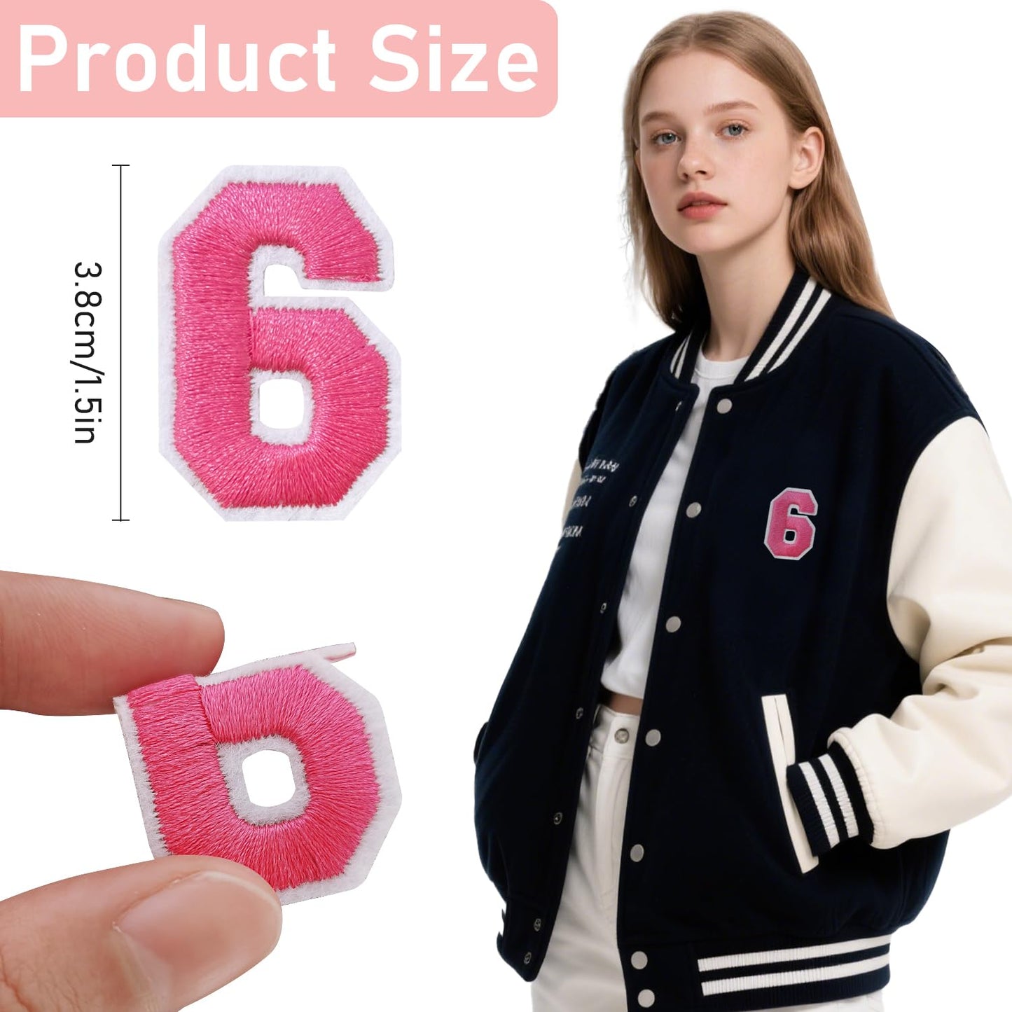 72Pcs Iron on Number and Letter Patches, Numbers 0-9, Letters A-Z Embroidered Applique Patches for Clothes, Skirts, Hats, Socks - Black BST220