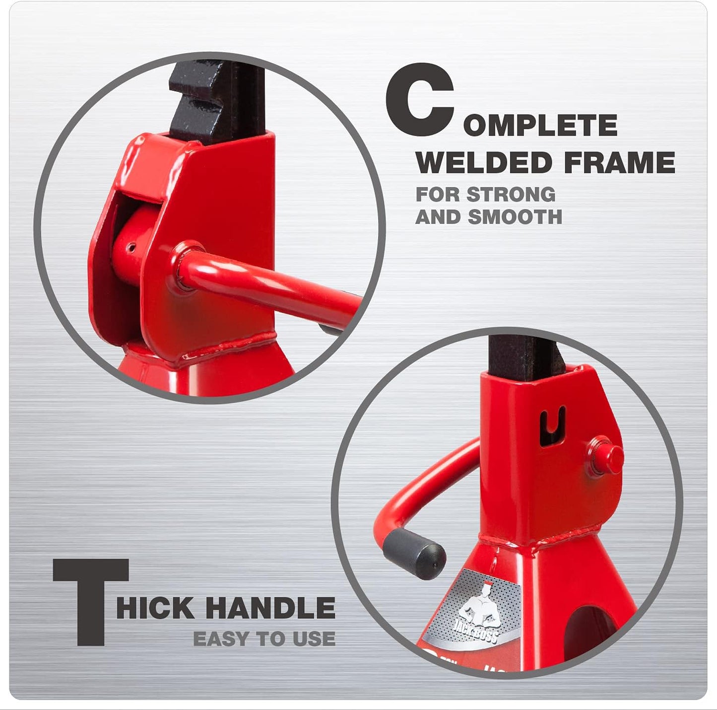 Jack Boss Jack Stands Low Profile 2 Ton(4000 LBs) Lifting Car Stand, Fit Use for Cars Automotive Small Vehicles, 2 Pack 82