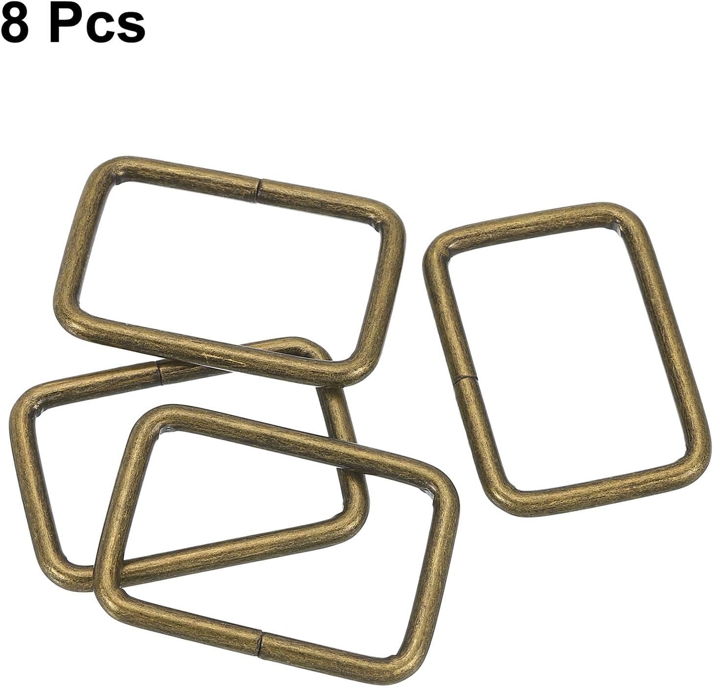 uxcell Metal Rectangle Ring, Metal Rectangular Buckle Webbing Strap Fastener for Belt DIY Accessories BST326L