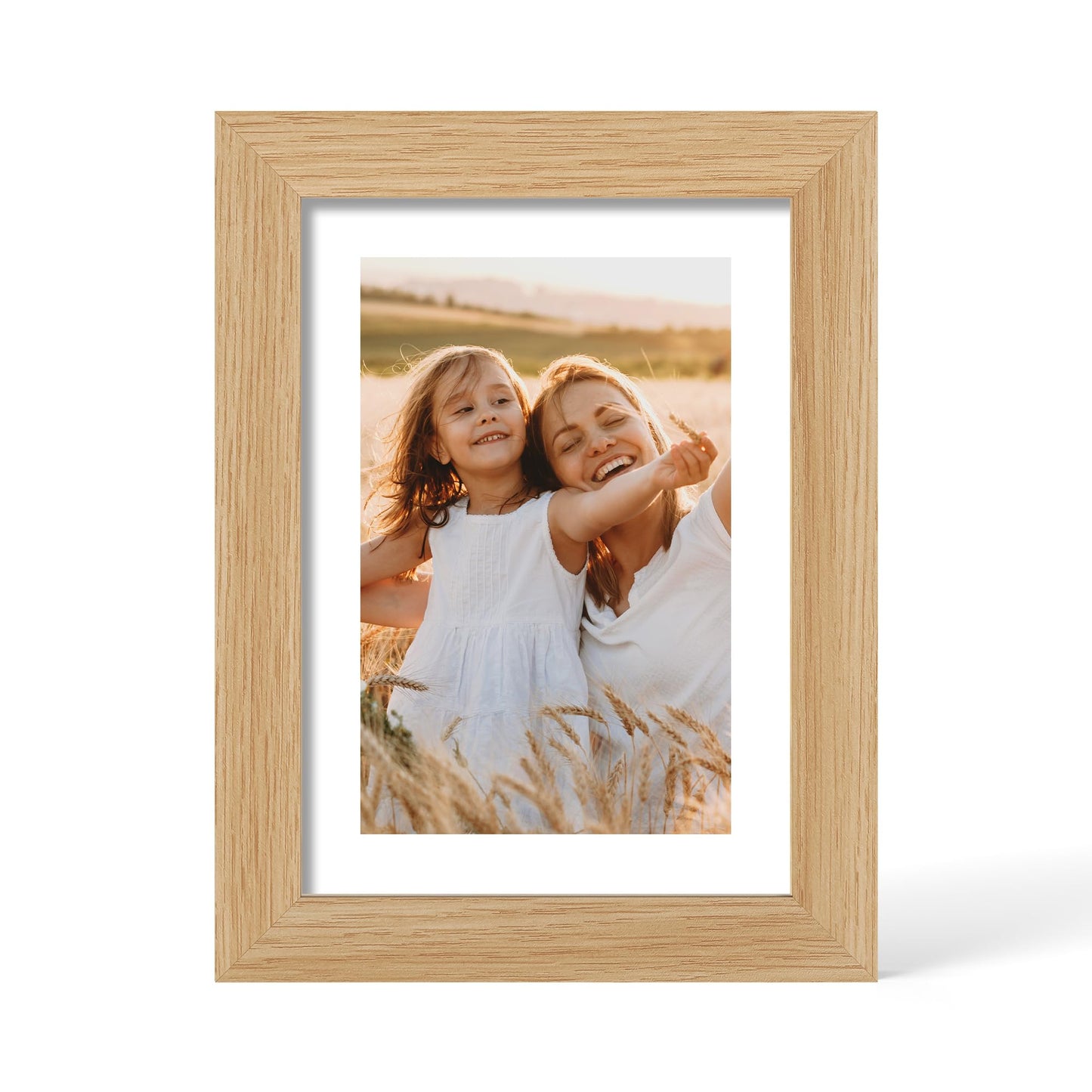 YESKAY 12x16 Picture Frame - 12 x 16 Photo Frame Made of Solid Oak Wood and Real Glass,Display Picture 4 Opening 5x7 with Mat or 12x16 Without Mat for Wall Mounting(Color Walnut) BST326H