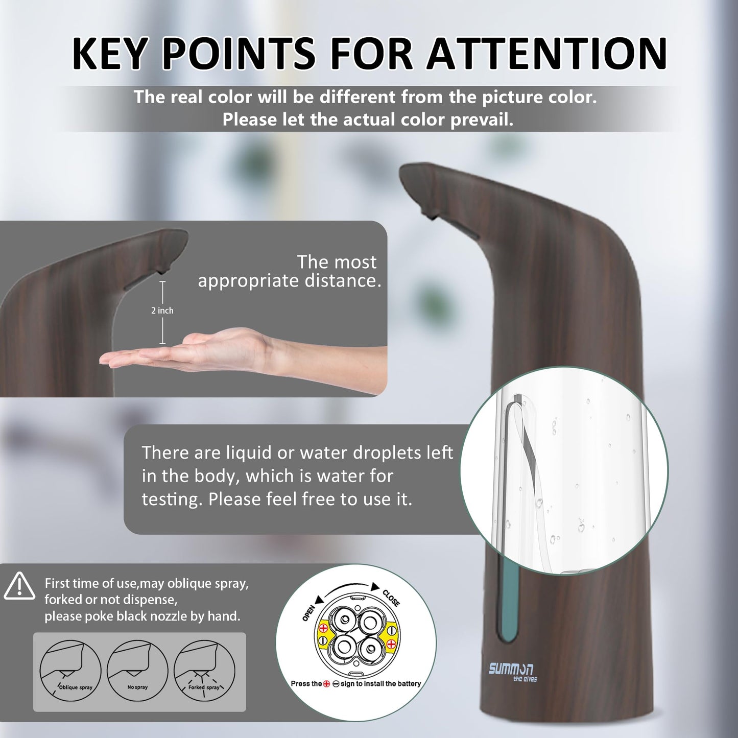 Automatic Soap Dispenser Touchless,400ML Hand & Dish Countertop Electric Liquid Dispenser with Sensor,Modern 4 Gear Adjustable Black Waterproof Battery Operated Kitchen Auto Soap Pump WN420