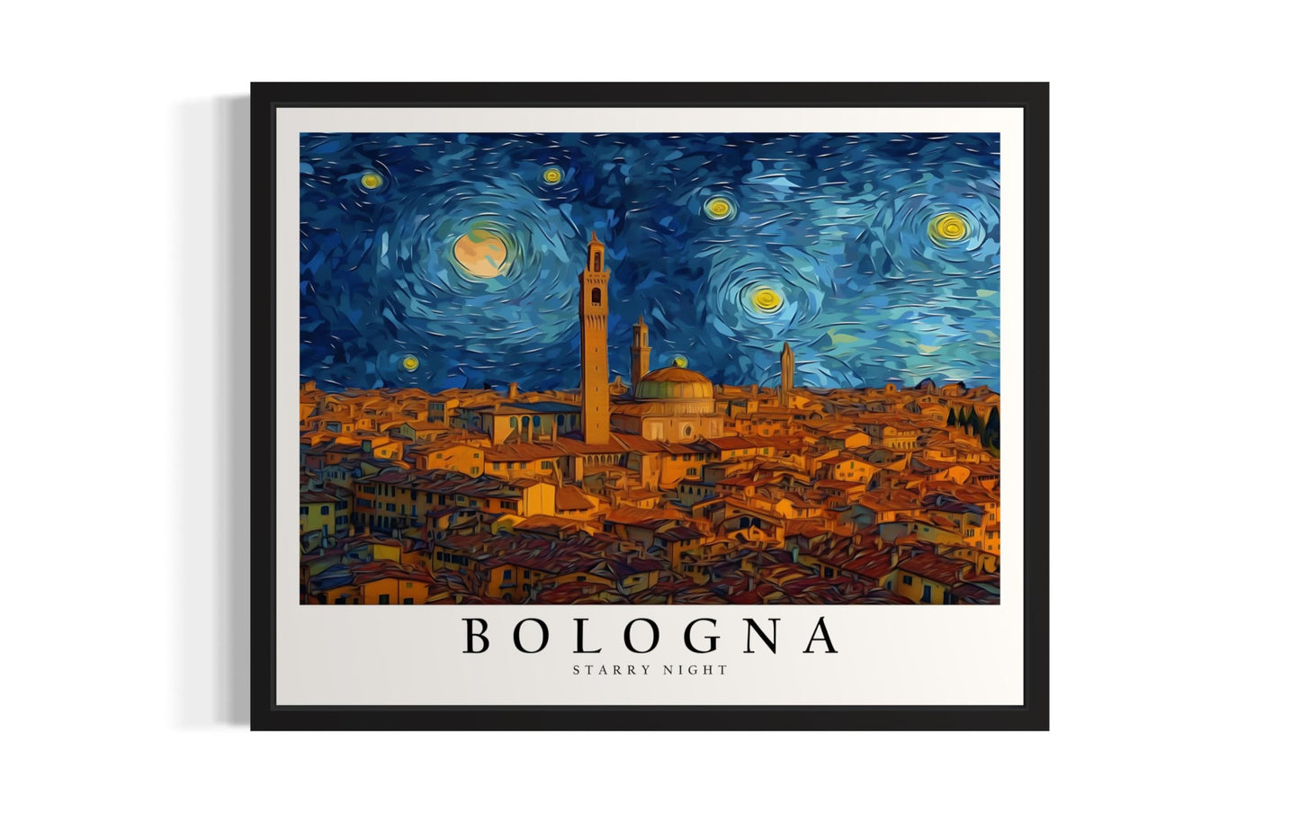 Eiffel Tower Art Print Poster, Van Gogh Starry Night Theme Wall art Painting Decor, Art Home City Artwork For Bedroom, Bathroom, Living Room 81 (Eiffel Tower, 14"L x 11"W, Unframed) BST220