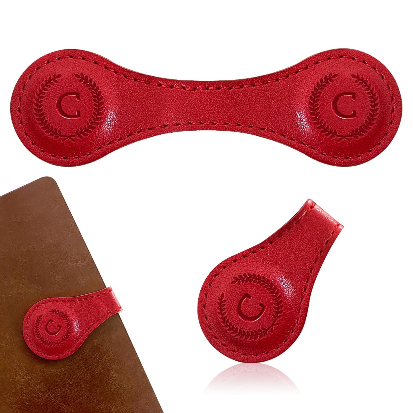 Handmade Personalized Leather Magnetic Bookmark - Custom Initial Letter Design with 26 Alphabet Choices - Durable Bookmark for Readers, Book Lovers, Women & Kids BST202