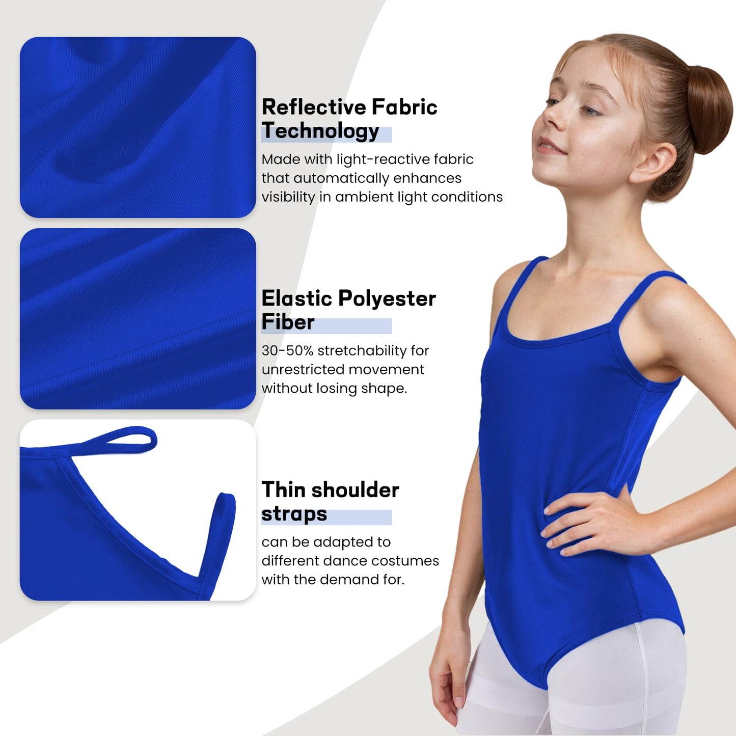 Wildarms Girls Camisole Ballet Leotard Dance Wear | Girls camisole leotard features an unlined single-layer polyester fabric designed for lightweight costume layering WN420