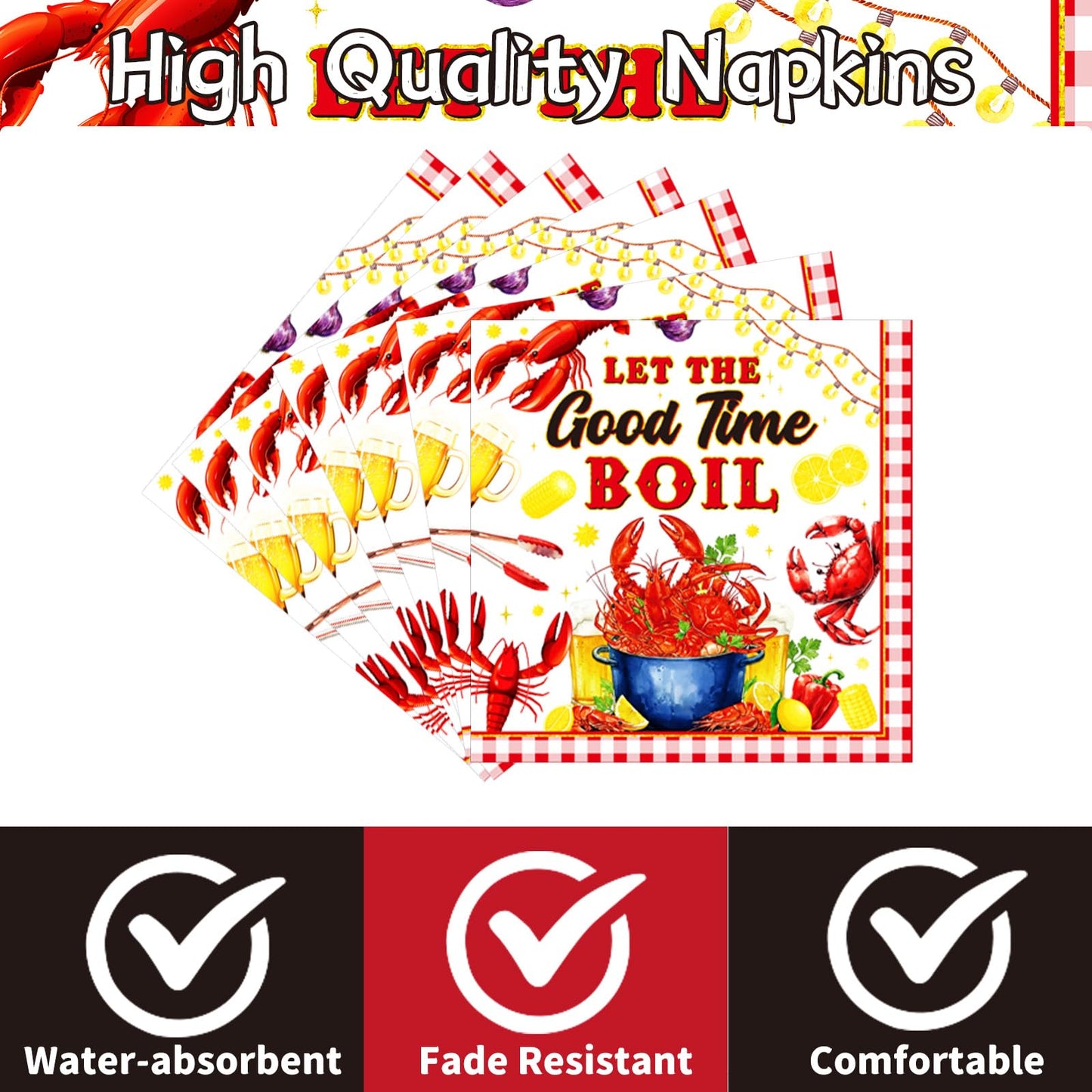 Gameza July Christmas Party Decorations, 50PCS There's Some Hohoho's in July Disposable Paper Napkins Decoration, Summer Xmas Beach Napkins Decor Supplies BST220