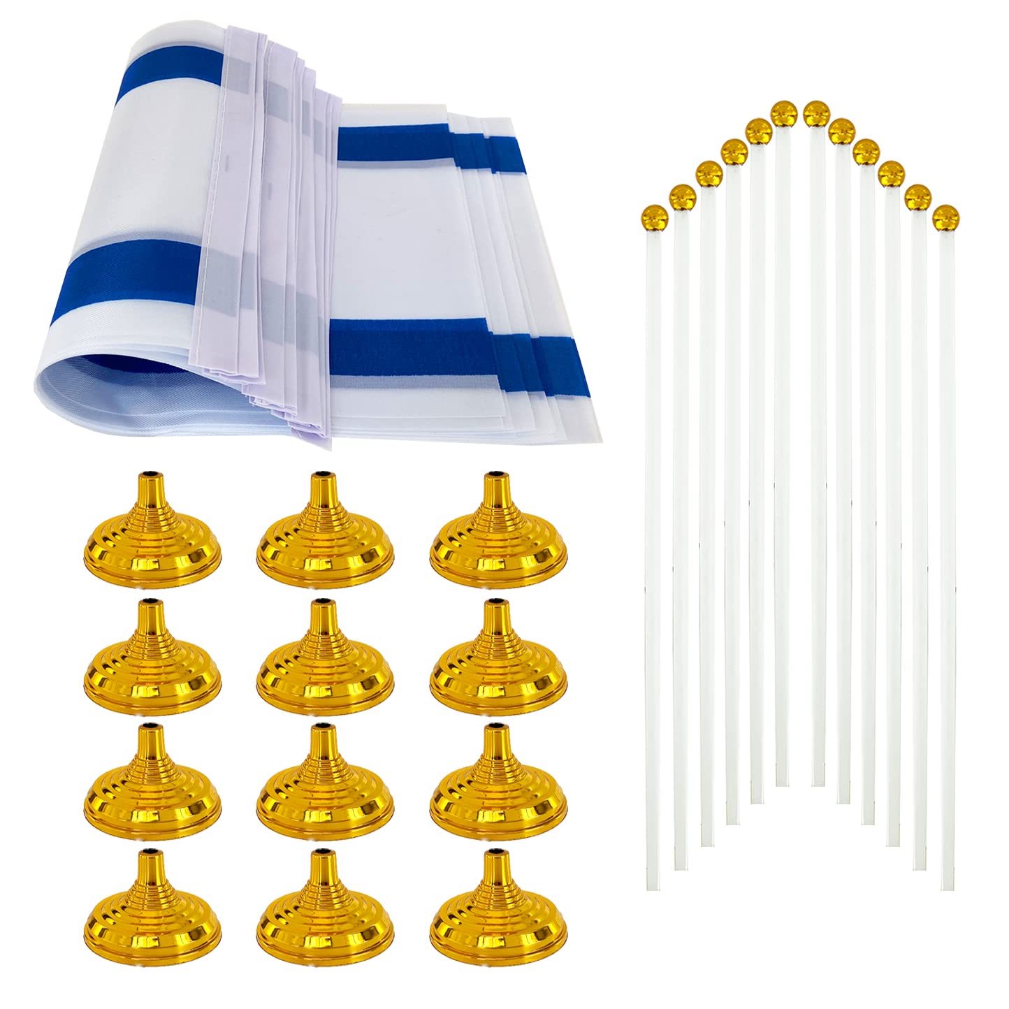 WXTWK 12 Pack Korea Flag Korean Desk Flag Small Mini Korean Table Flags With Stand Base,Home Office Festival Events Celebration Decorations BST202