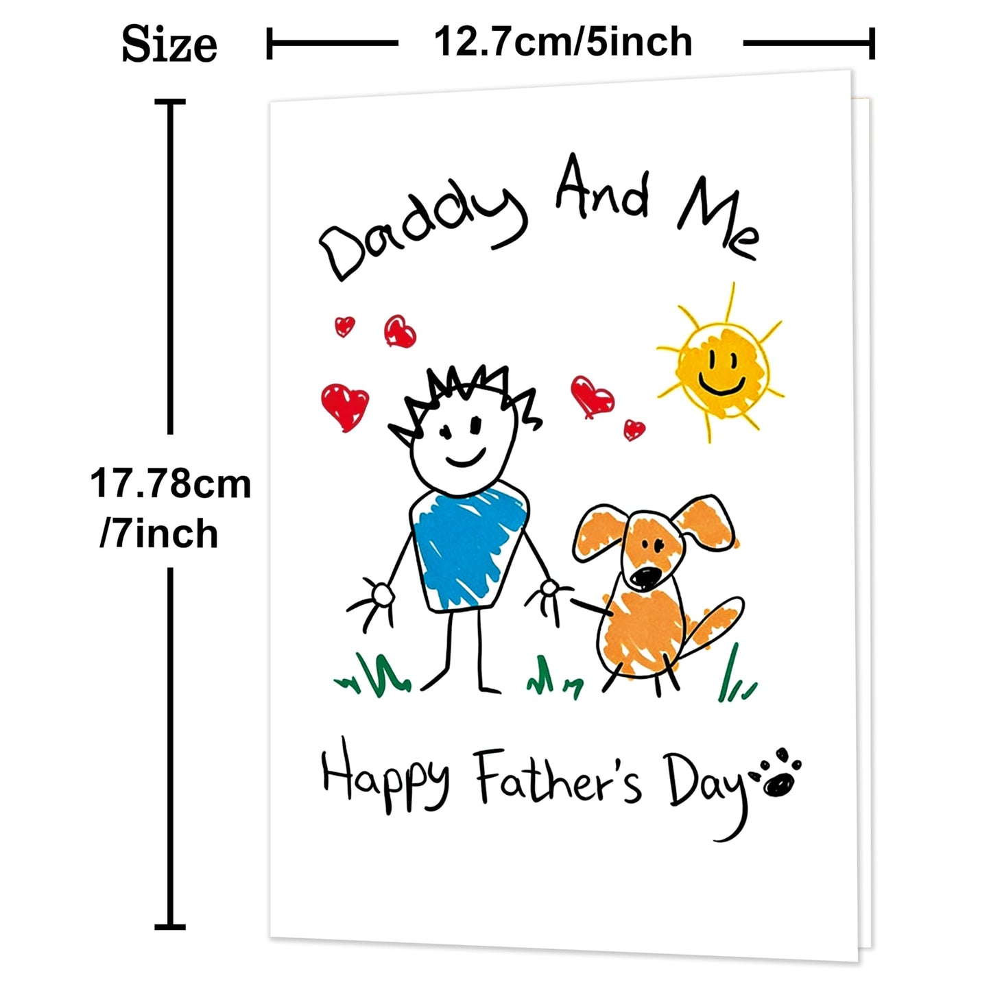 Funny Fathers Day Card for Dad, Father's Day Cards Gifts Decorations from Daughter Son, Happy Fathers Day Card from Cat, Cute Cat Dad Father's Day Decorations Gifts BST220