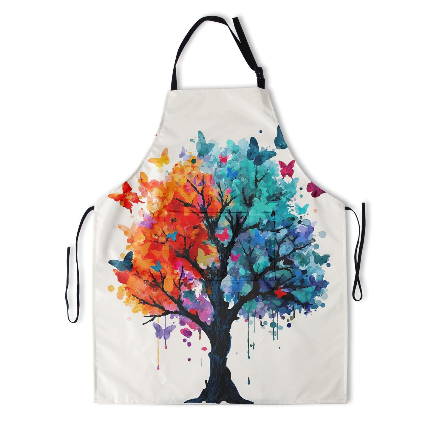 Art Apron with Pocket for Women Men | Kitchen Aprons Chef Apron for Cooking Baking BBQ Painting Gardening BST202