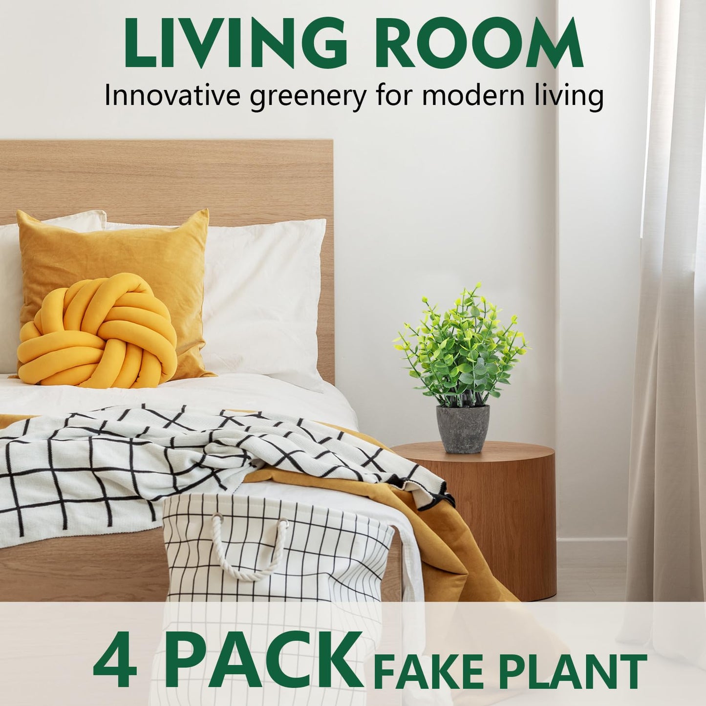 FAVOWREATH 2 Pack Small Fake Plants Potted Artificial Plants Indoor for Home Decor Office Room Farmhouse Indoor Table Bathroom Decor BST220