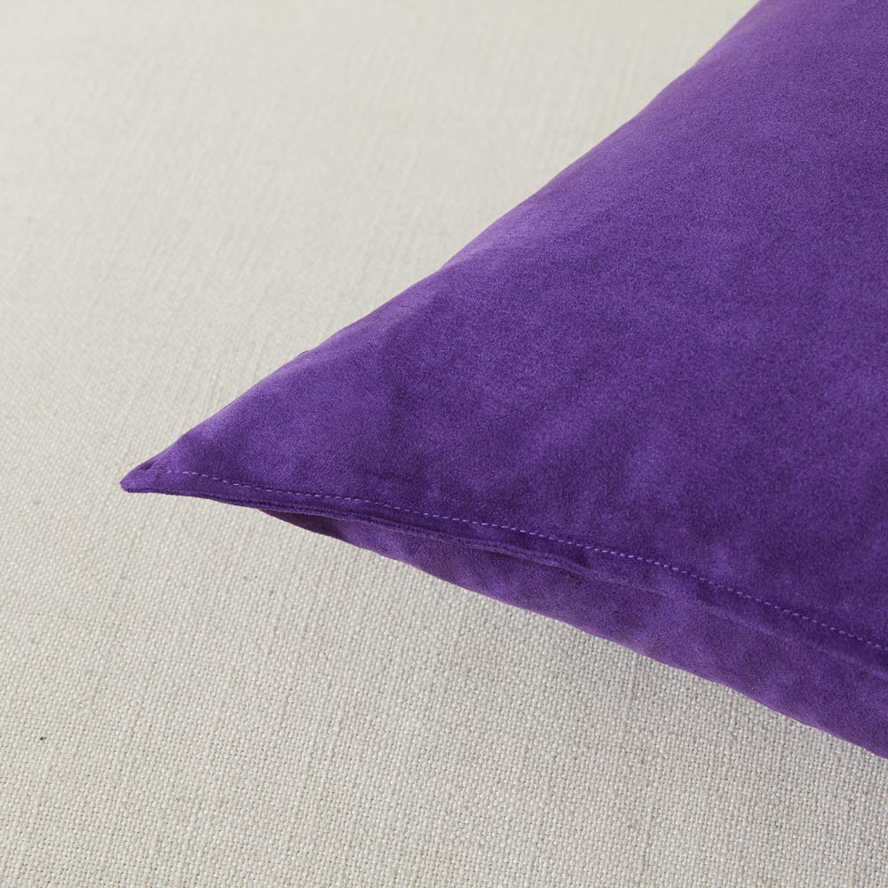 Fancy Homi 4 Packs Olive Green Decorative Throw Pillow Covers 18x18 inch, Super Soft Faux Suede Decor Square Pillow Covers 45x45 cm, Solid Cushion Cover for Couch Living Room Sofa Bedroom BST220