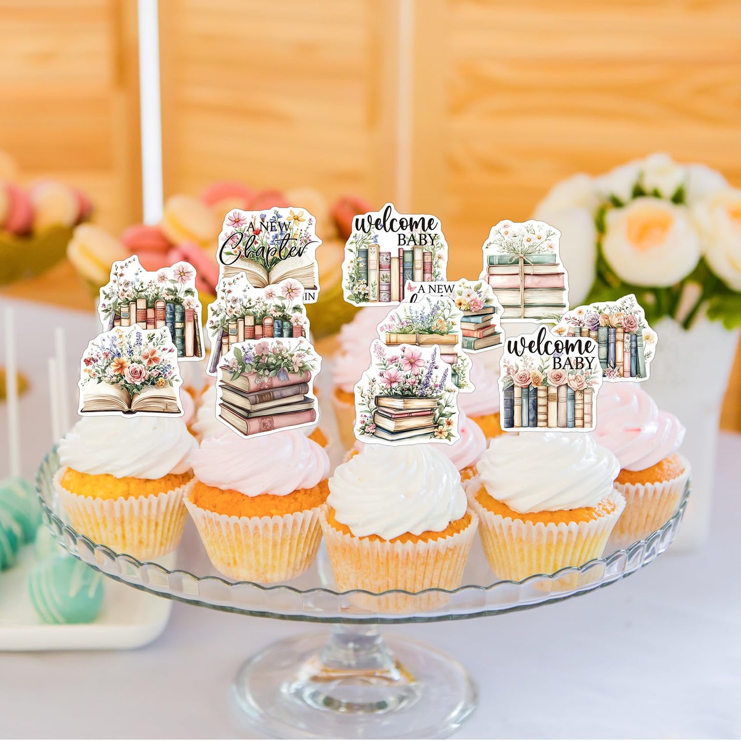 Baseball Birthday Party Decorotions - 24 PCS Ice Cream Drip Baseball Theme Cupcake Toppers, Boys Girls Sports Birthday Party Decorotions Supplies BST326L