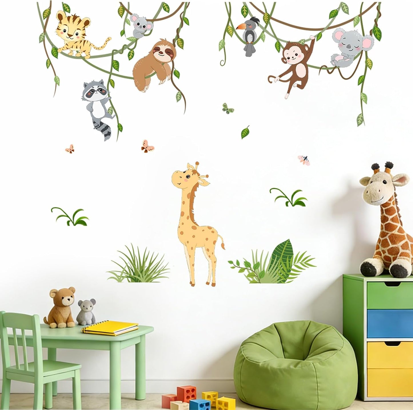 Safari Animals Wall Stickers, Jungle Monkey | Wall Decor, Safari Theme BST326L