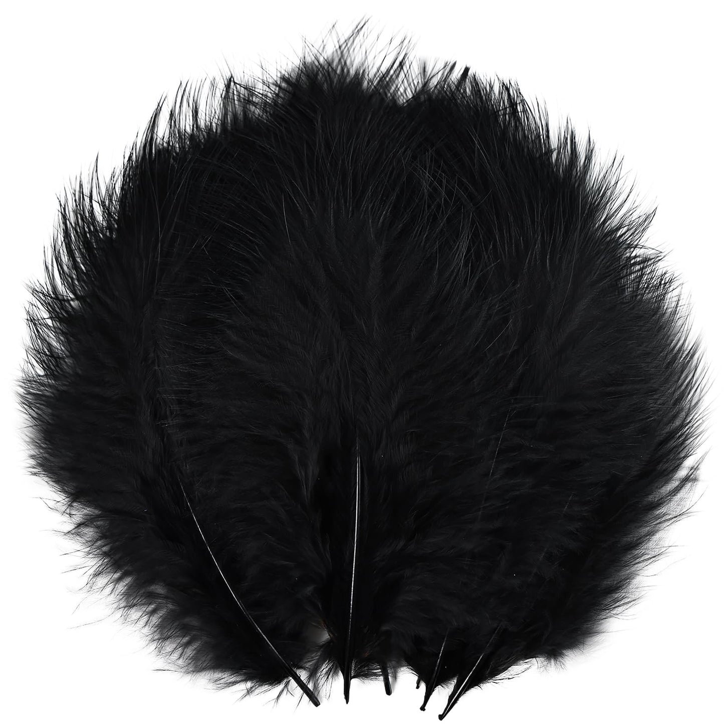 Fluffy Turkey Marabou Feathers 100pcs for Craft Dream Catcher Decoration - 4-7Inches Natural Feathers (Green) BST220