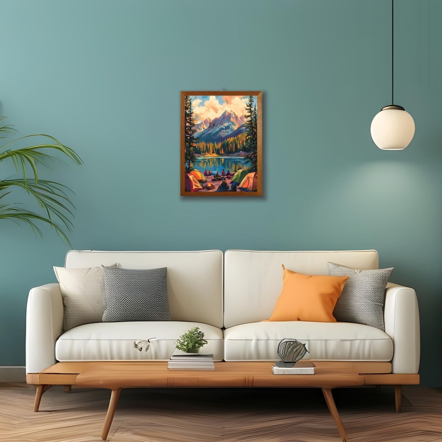 Mosaflare Sunset Landscape Paint by Numbers for Adults Beginner 16X20 inch | Lake Adult Paint by Number Kits on Canvas, DIY Acrylic Oil Easy Painting by Numbers for Home Wall Decor (Without Frame) BST326L