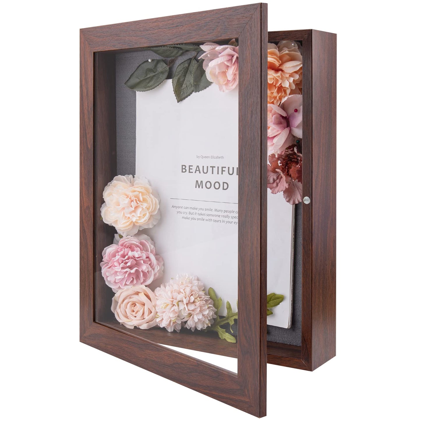 Golden State Art 11x14 Shadow Box Frame Display Case - 2 inch Depth Great for Collages, Collections, Mementos, 6 Pins Included (White, 1 Pack) BST326H