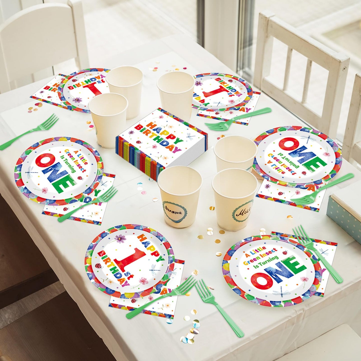 96 Pcs Race Car 1st Birthday Party Plates and Napkins Racing Cars First Birthday Decor Race Car One Year Old Dessert Cake Plates Racing Cars Theme Tableware Set for Kids Boy Party Decor 24 Guests BST202