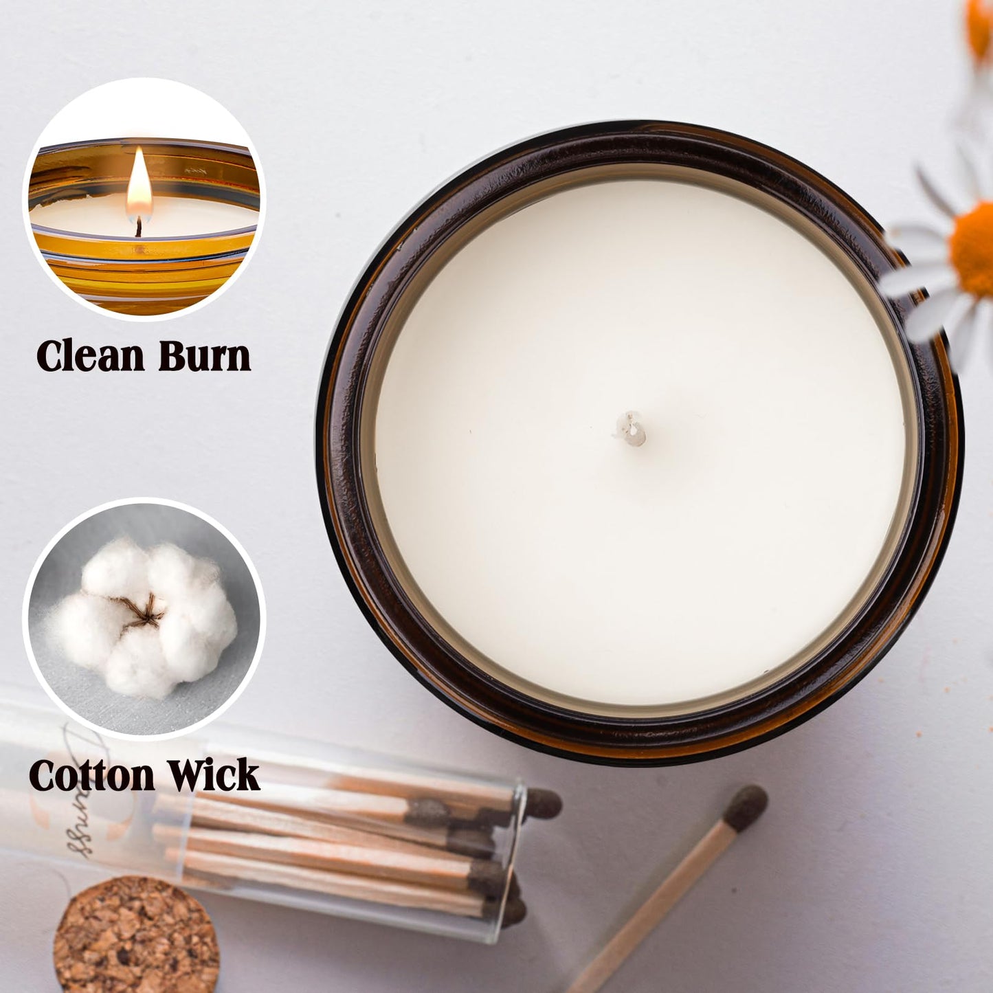 Happy 80th Birthday Decorations Gifts for Women Men, 80th Birthday Candles for Her Him, Funny 80 Years Old Ideas- Lavender Scented Candle BST326L