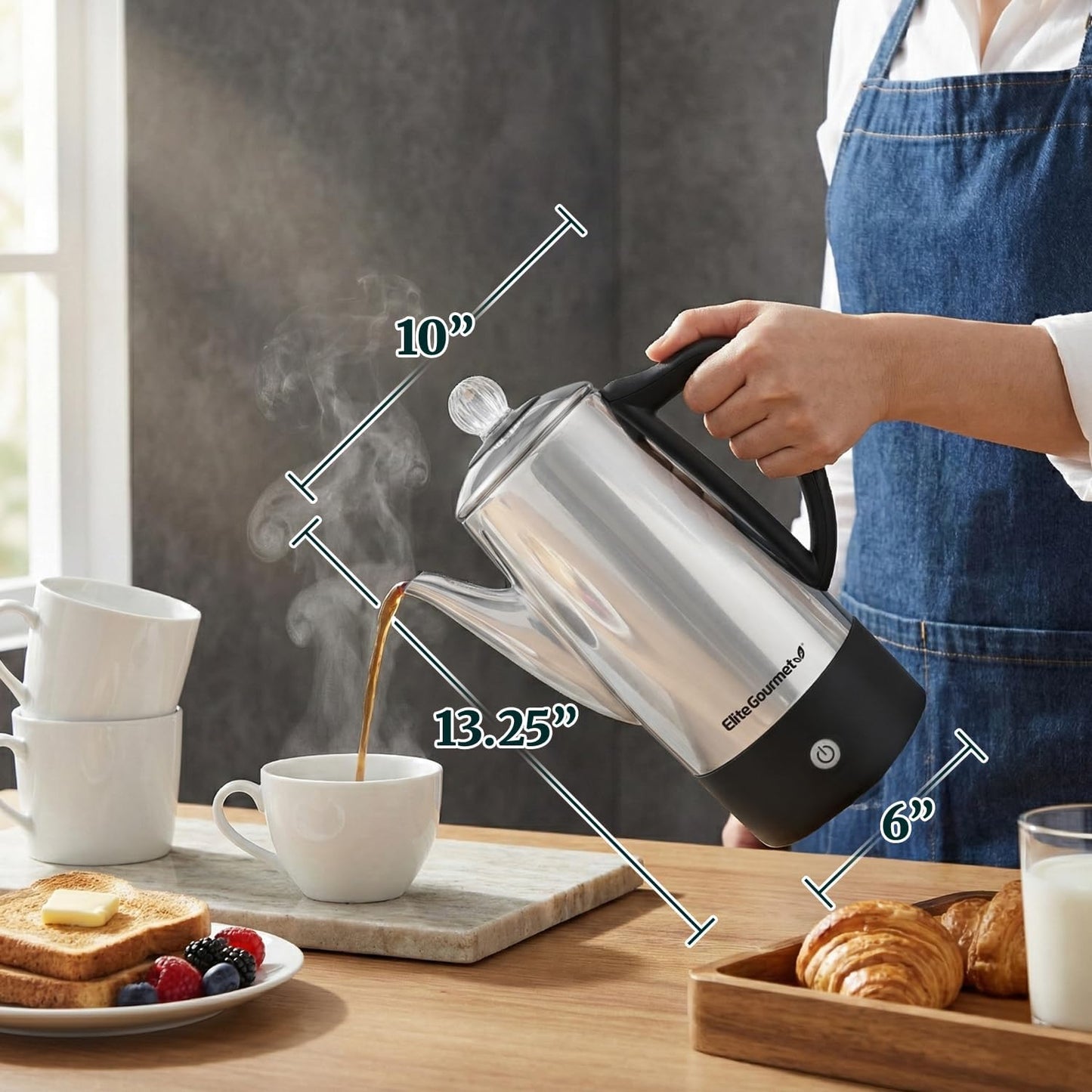 Elite Gourmet EC812 Electric 12-Cup Coffee Percolator with Keep Warm 47