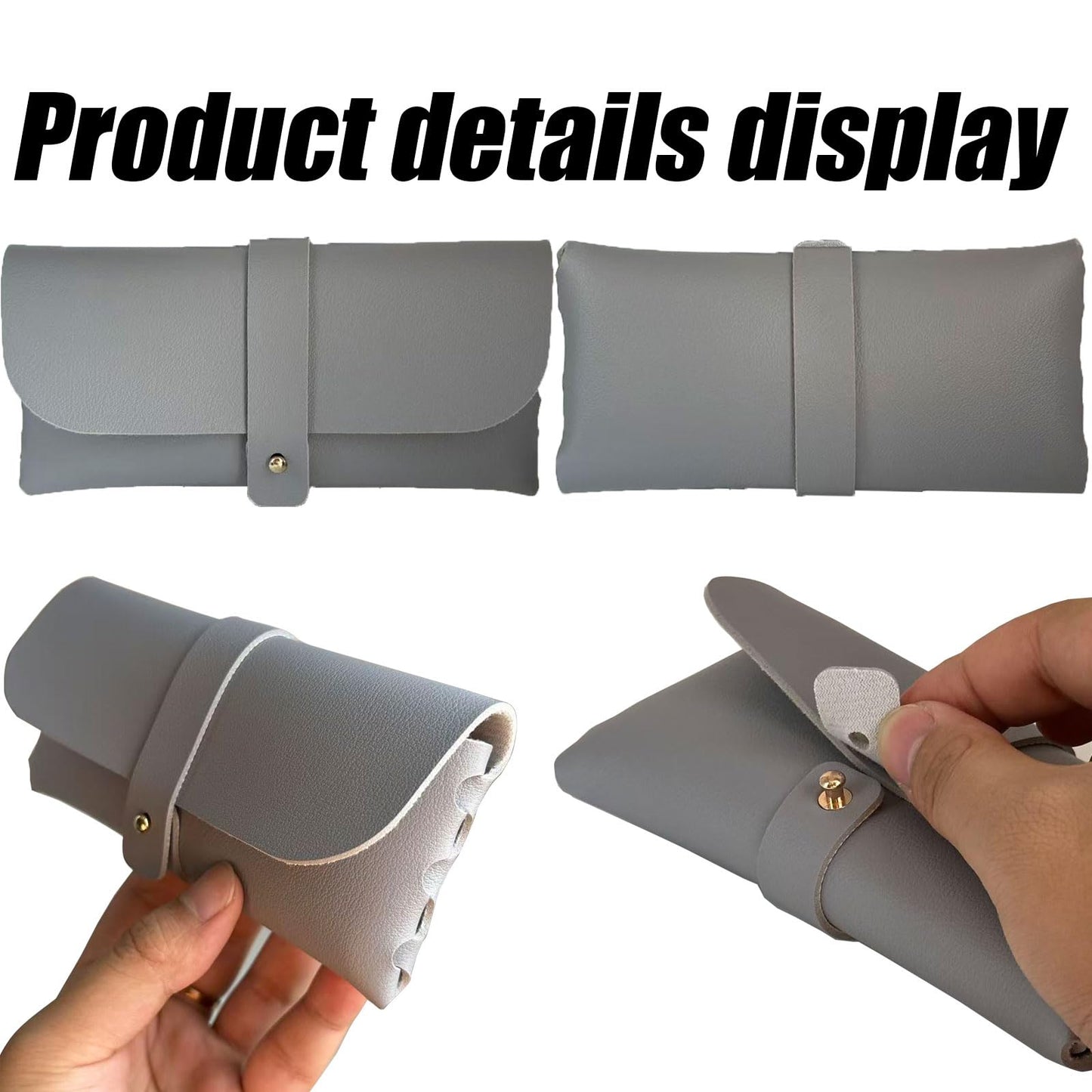 Glasses storage bag Travel sunglasses myopia glasses storage bag Fashion leather storage bag WN420