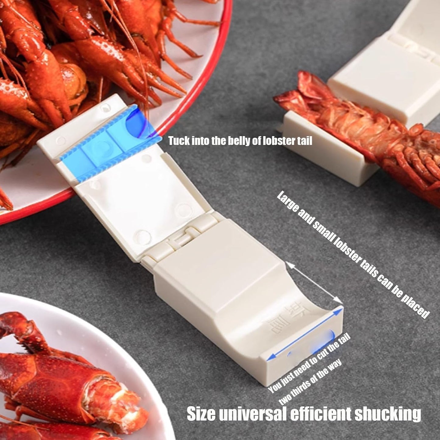 Crawfish Peeler, Crawfish Shucker, Crayfish Shelling Device Shrimp Peeler Kitchen Gadgets, Shrimp Peeler and Deveiner Tool,Universal Crayfish Shelling Device,Household Restaurant Easily Remove【3pcs】 WN420