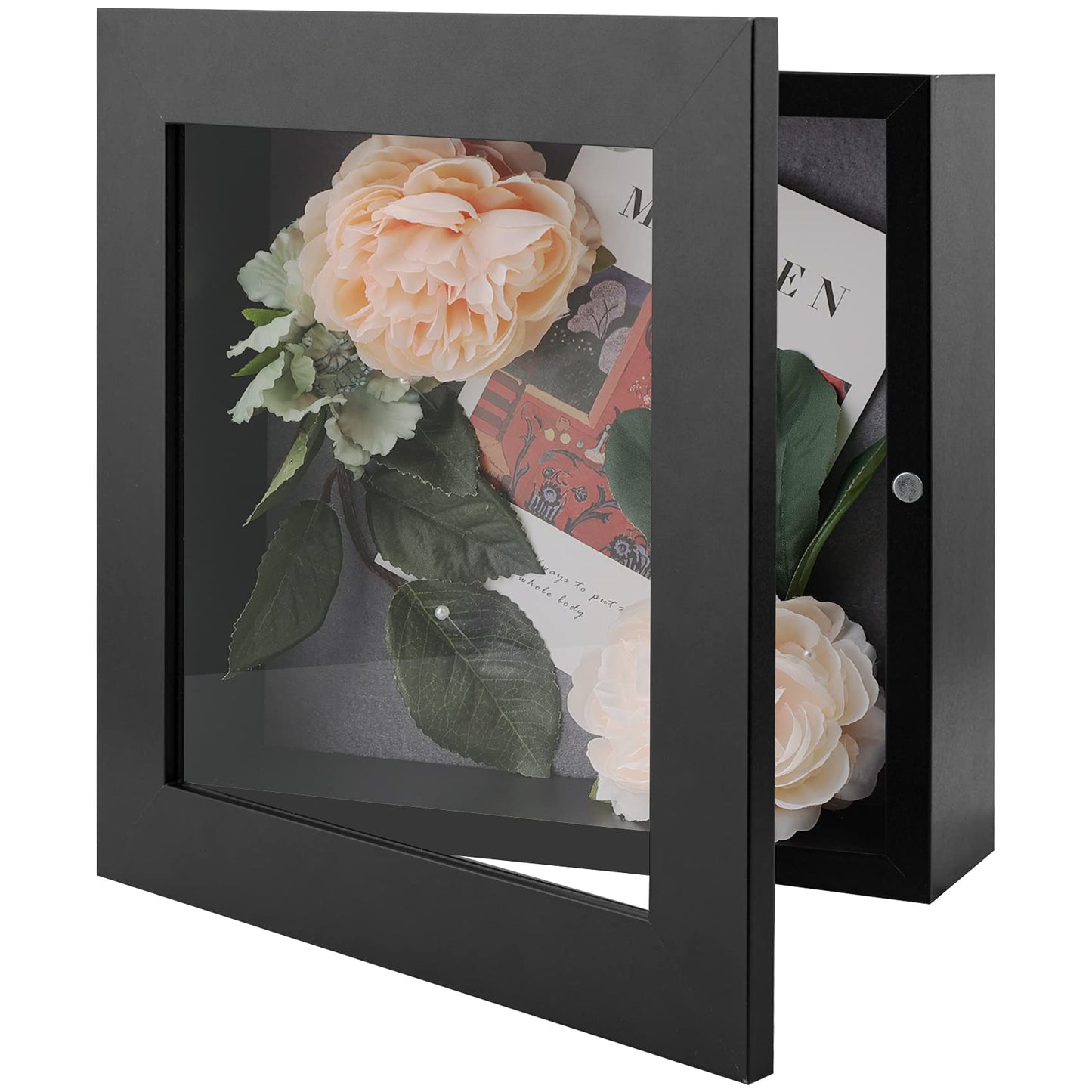 Golden State Art 11x14 Shadow Box Frame Display Case - 2 inch Depth Great for Collages, Collections, Mementos, 6 Pins Included (White, 1 Pack) BST326H