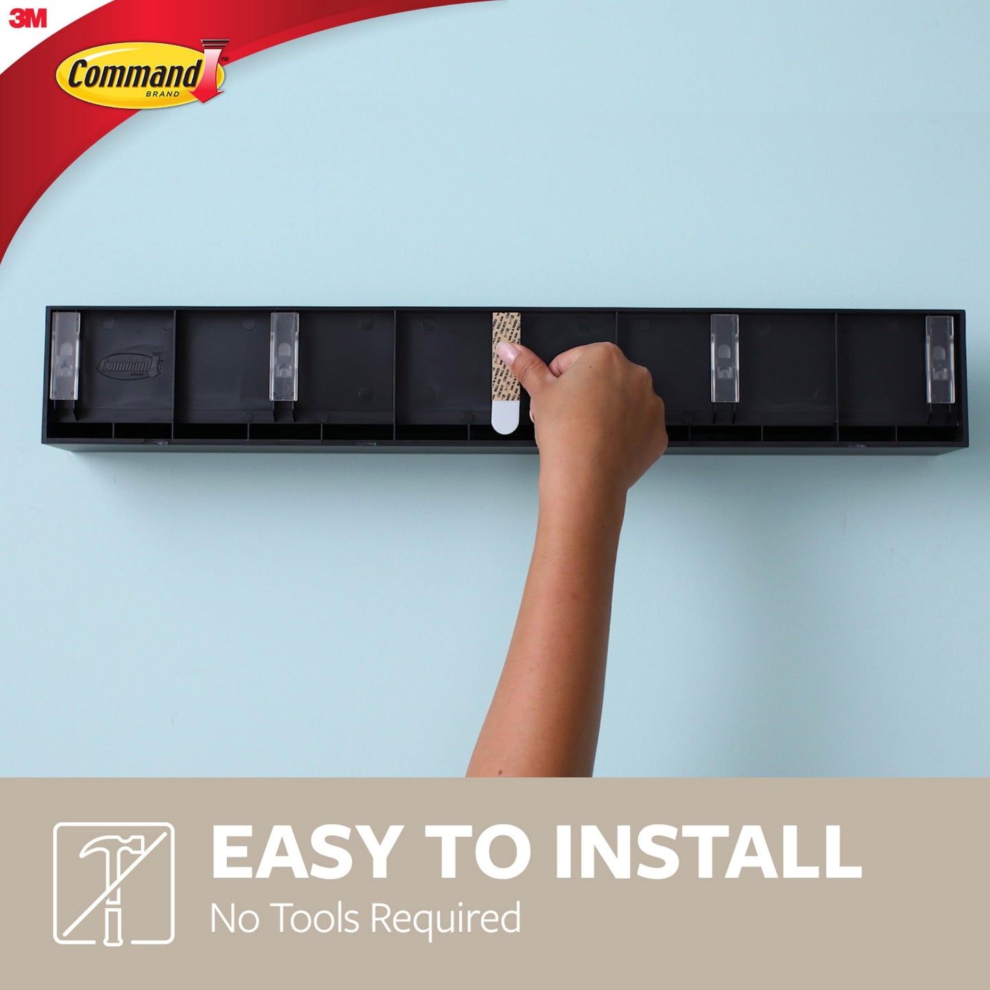 Command Picture Ledge, 21" Damage Free Hanging Floating Shelf with Adhesive Strips RD12