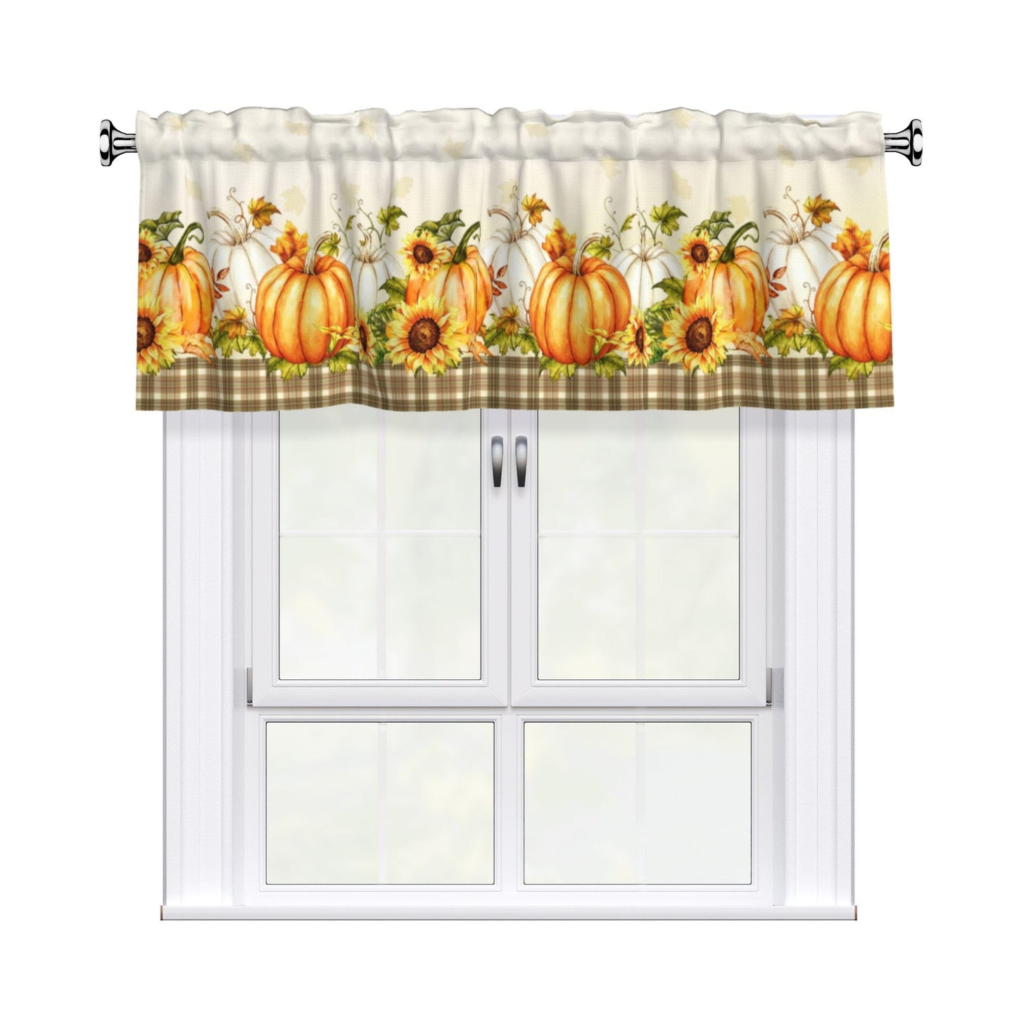 Easter Valances for Windows - Pink Spring Cafe Curtains Floral Bunny Short Curtains for Living Room Bathroom Bedroom Basement BST202