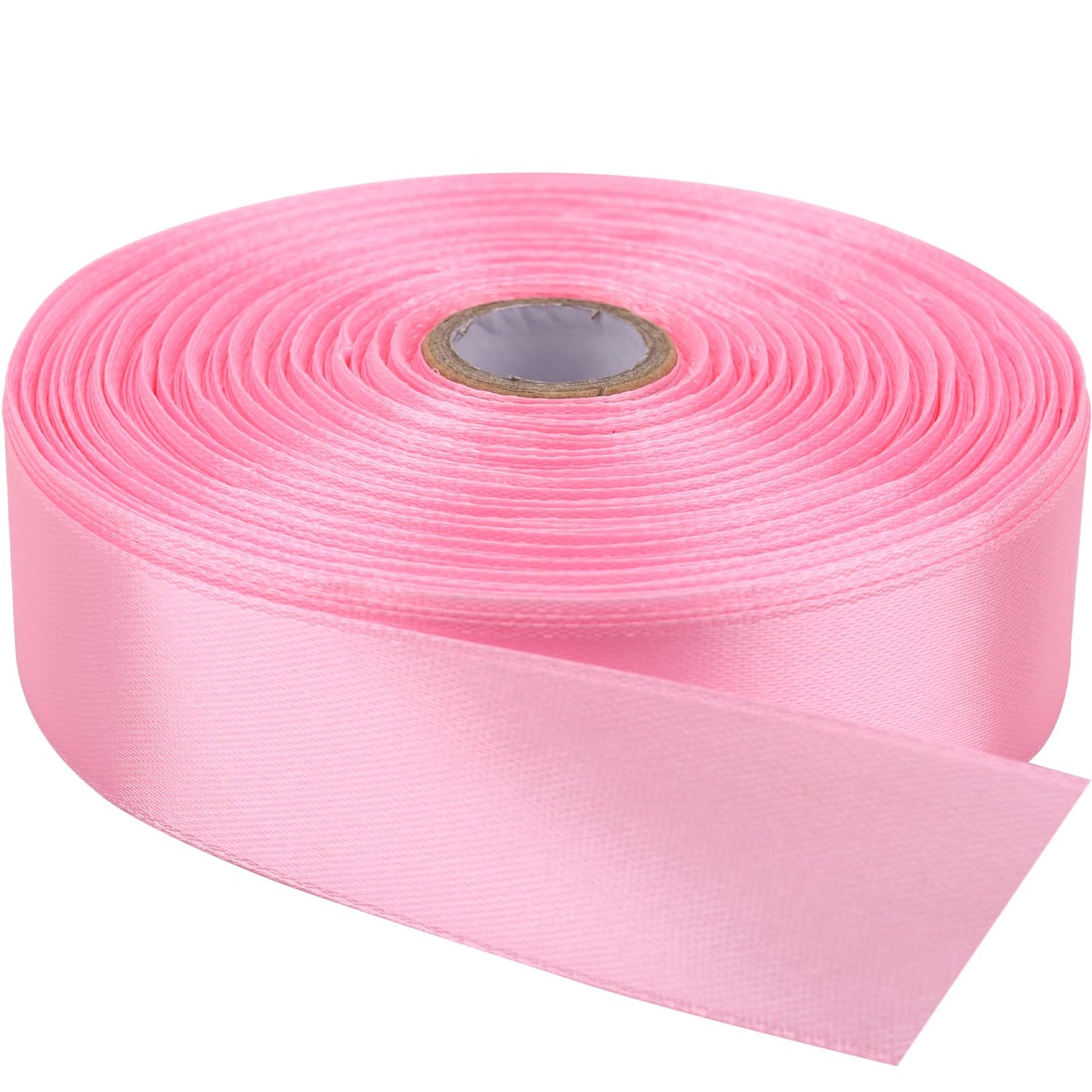 Single-Faced Sash Pink Ribbon - 1/2 Inch x 50 Yards Bulk Roll - Decorative Gift Wrapping, Crafting, Hair Bows, Wedding Party Decorations BST220