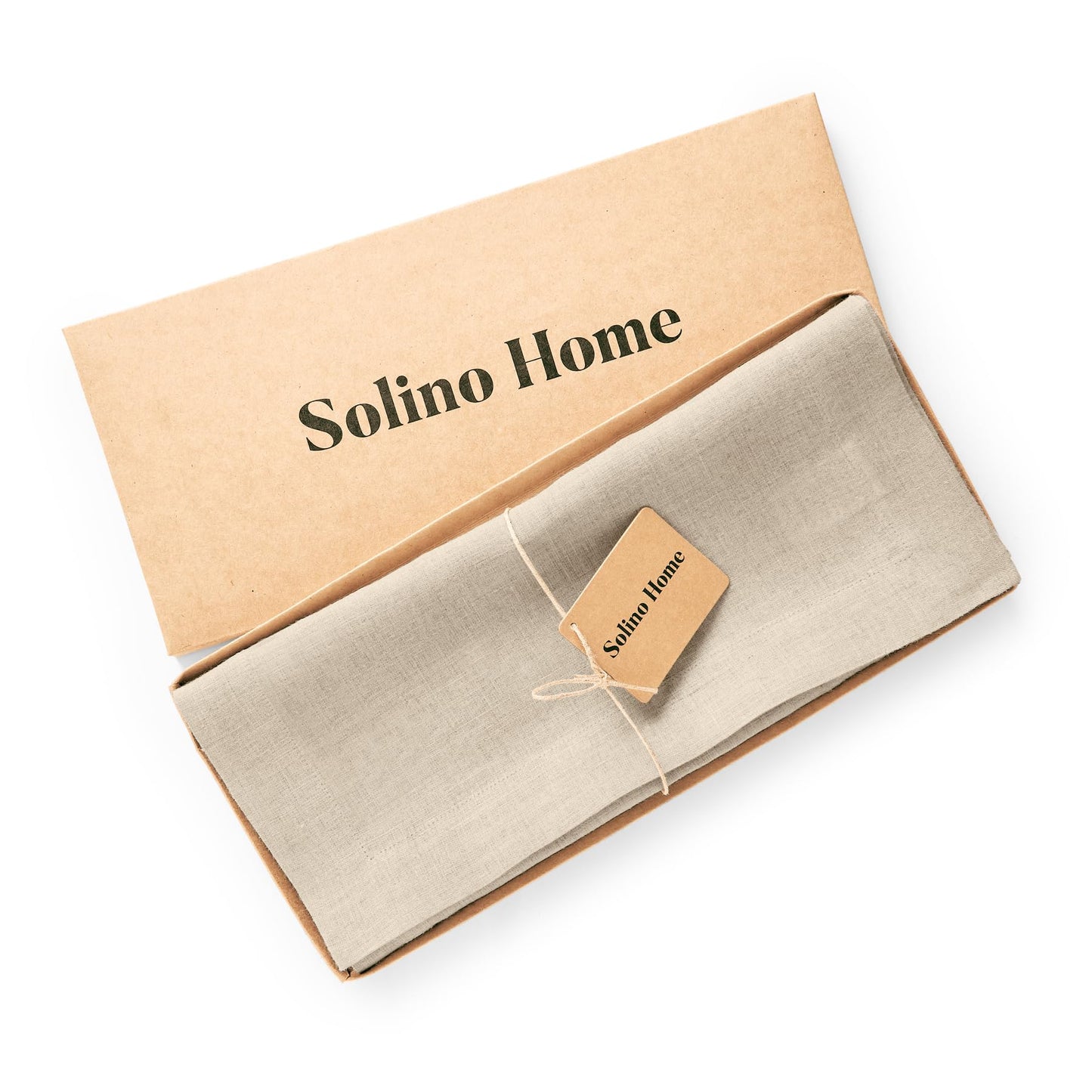 Solino Home 100% Pure Linen Dining Table Runner Cordovan, Sonoma 14 x 48 in | Table Runners for coffee tables, entryway tables and layered dresser styling | prewashed, relaxed drape | OEKO-TEX Certified BST326SOLH