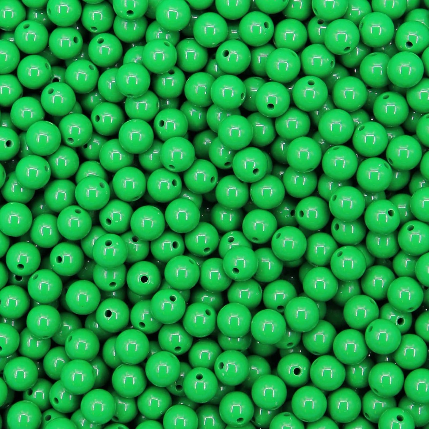 600 Pieces Black Beads for Jewelry Making, Bulk 6mm Colorful Acrylic Beads, Acrylic Round Loose Ball Beads with 1.5mm Hole for Bracelets Necklaces Earring Making Supplies BST220