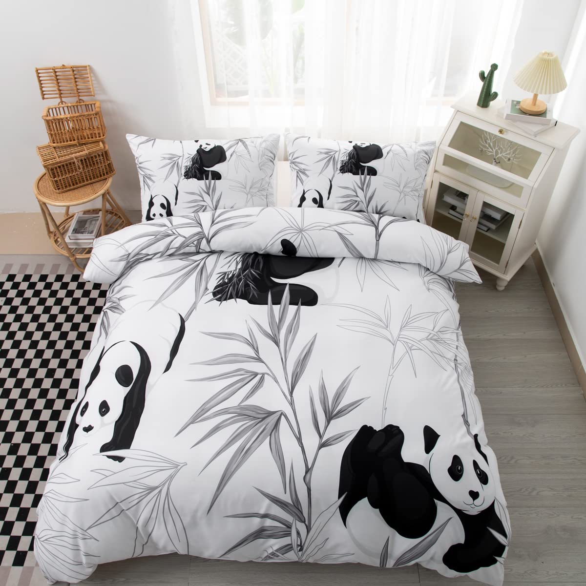 CVHOUSE Deer Hunting Duvet Cover Full Size,American Flag Bedding Set,Deer Theme Comforter for Boys Kids Teens,1 2 Pillowcases 3 Piece Full 79'x89' BST220