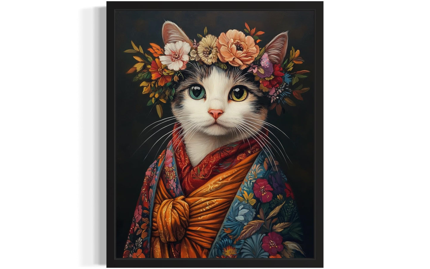 Moose Flower Head Unframed Wall Art Print Poster, Kimono Bathroom Dressing Room Decor Posters Prints for Restroom Home Picture Painting Artwork Gallery 7 (Moose, 16 x 20 inches, Unframed) BST220