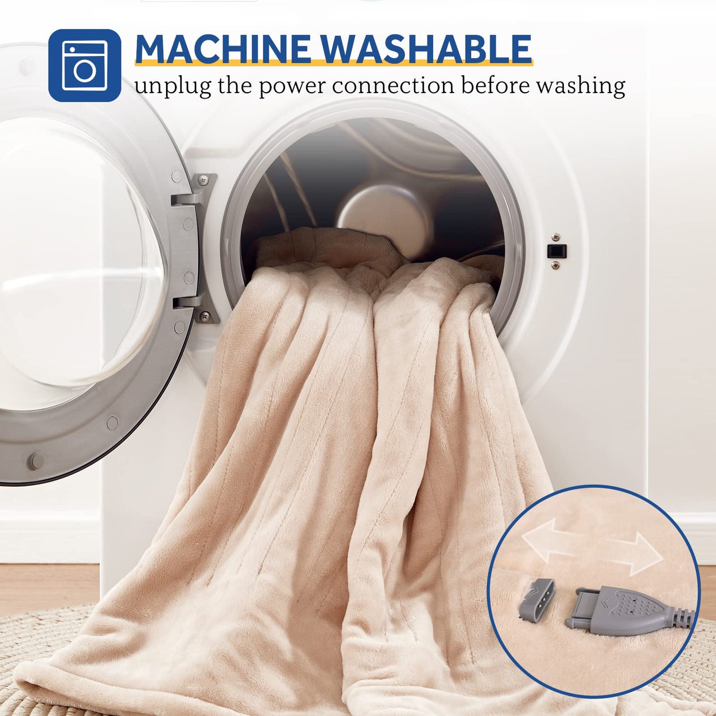 Sealy Heated Electric Blanket Queen Size, Flannel Electric Blanket with 10 Heating Levels & 1-12 Hours Auto Shut Off, Fast Heating Warming Blanket, Machine Washable, Grey, 84 x 90 Inch