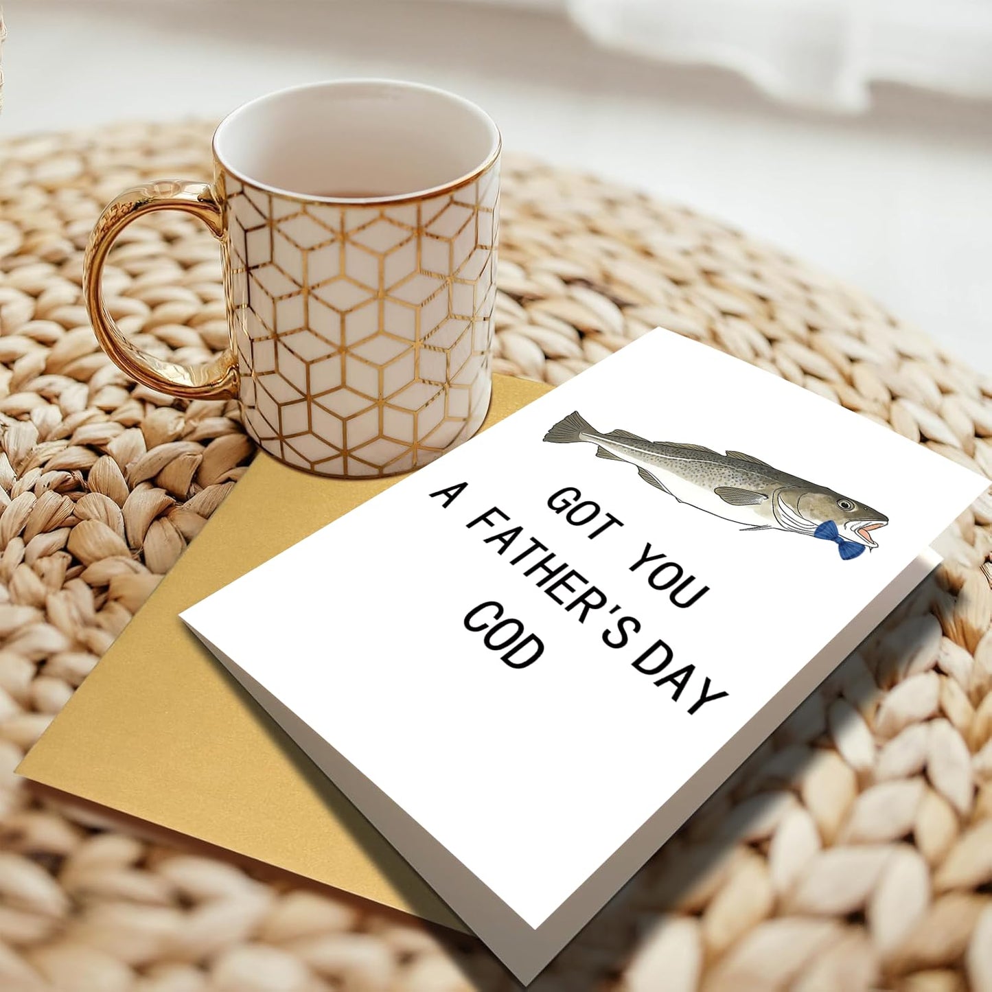 Funny Fathers Day Card for Dad Stepdad Bonus Dad Husband Grandpa, Humorous Happy Father's Day Card Gift from Son Daughter Grandson Granddaughter, Unique Fathers Day Card for Him BST202