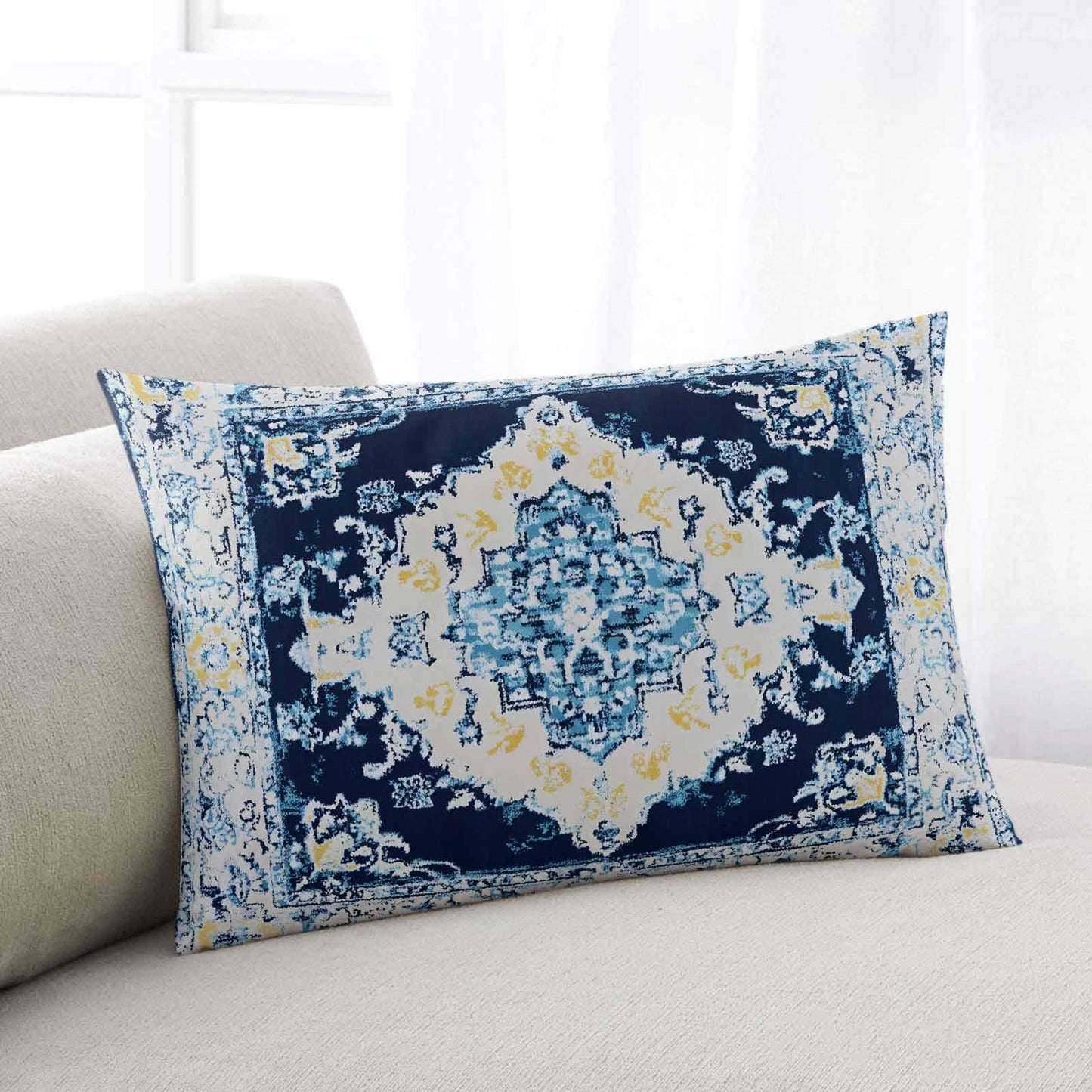 T&H XHome Pillow Covers 12x20 Inch Boho Style Orange Vintage Art Carpet Soft Brushed Microfiber Pillowcases with Hidden Zipper Closure Bed Pillow Shams for Bedroom Sofa Car BST202