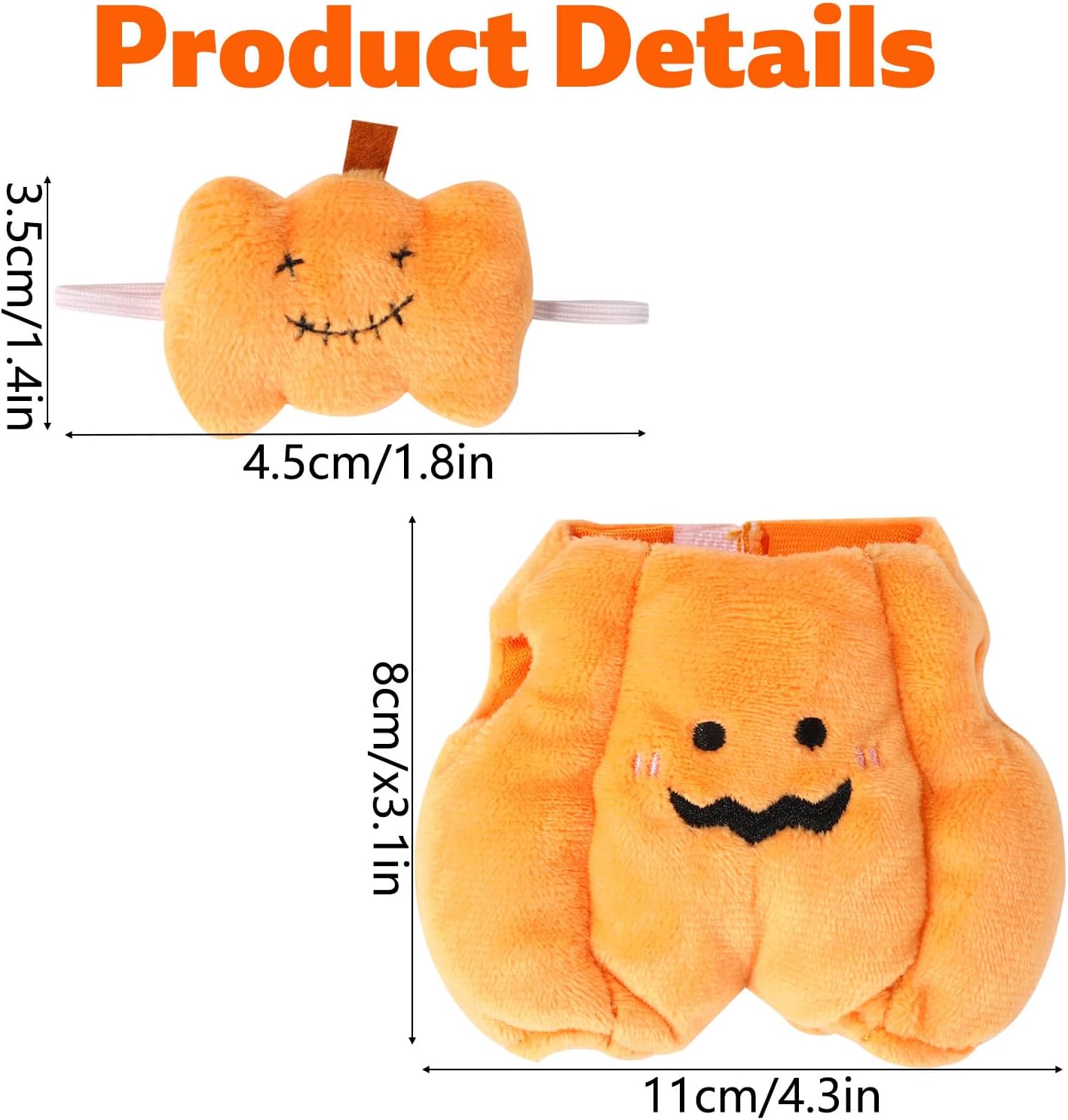 Halloween Outfits, Cute Pumpkin Jumpsuit with Orange Headdress Funny Outfits for Dressing & Displaying WN420