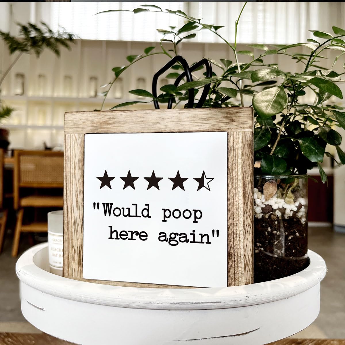 Bathroom Decor, Funny Bathroom Decor, Flush the Toilet This is Not Show and Tell, Wooden Box Signs for Home Decor, Bathroom Decor Tabletop, Kids Bathroom Rules Sign Decor, Bathroom Box Sign B6-71 BST202